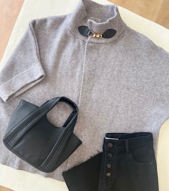 Veste cape PAOLO gris