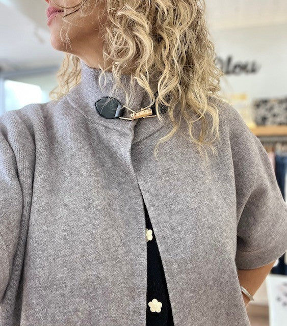 Veste cape PAOLO gris
