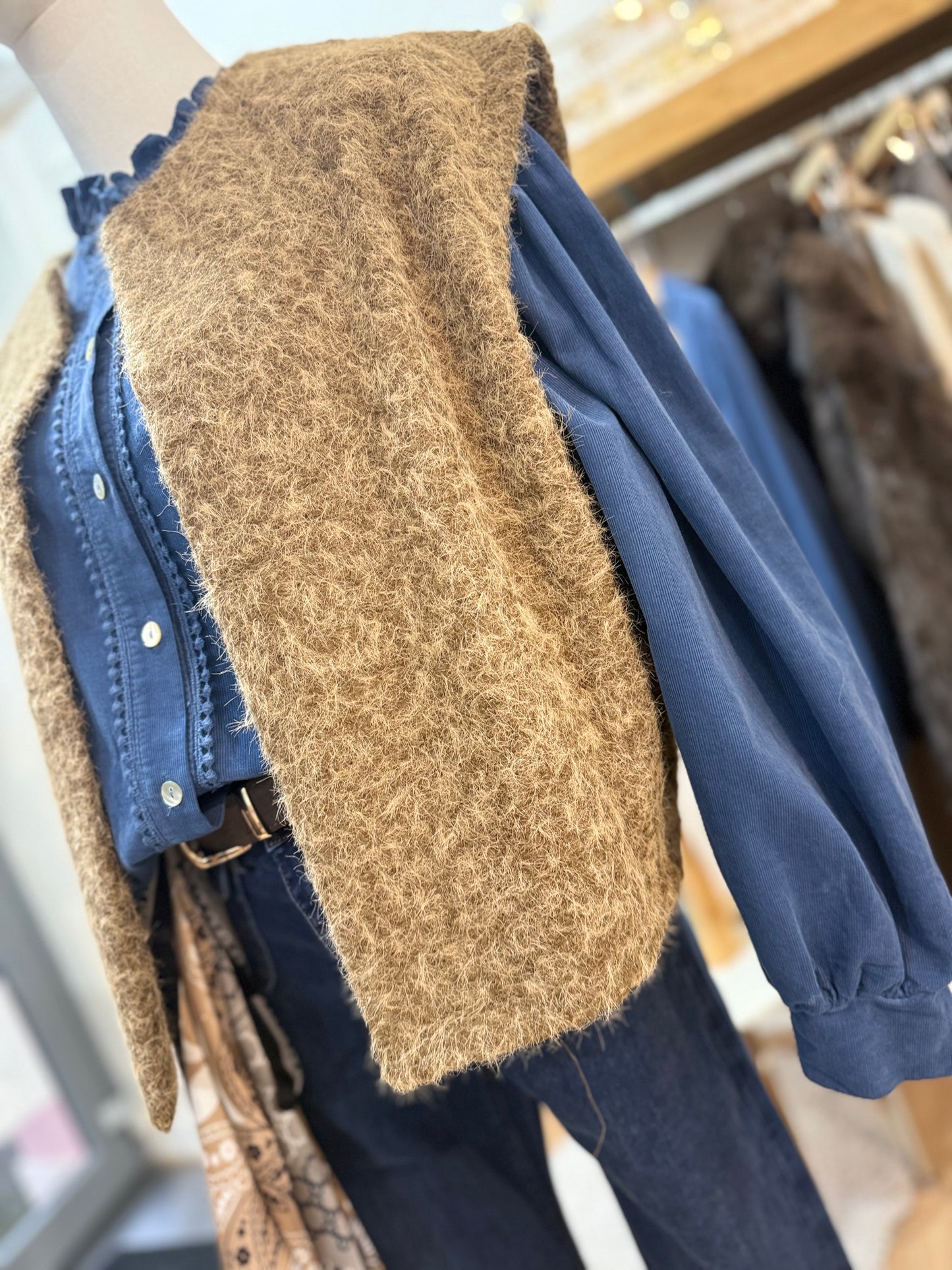 Gilet FAUSTINE camel