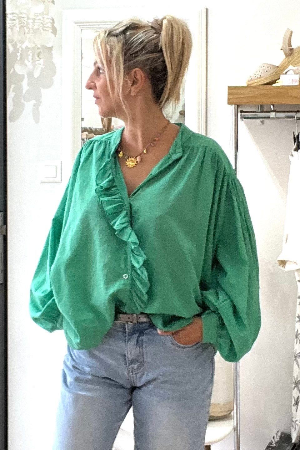 Blouse ONDINE vert brésil