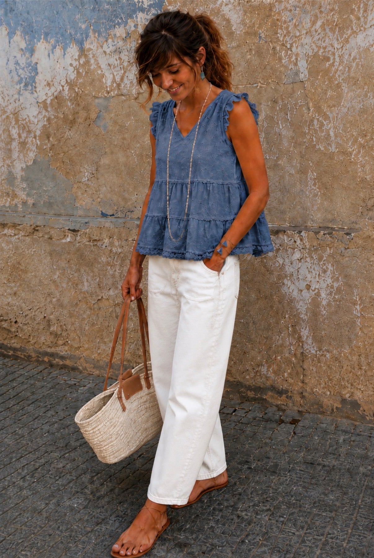 Blouse EMILIA - Bleu