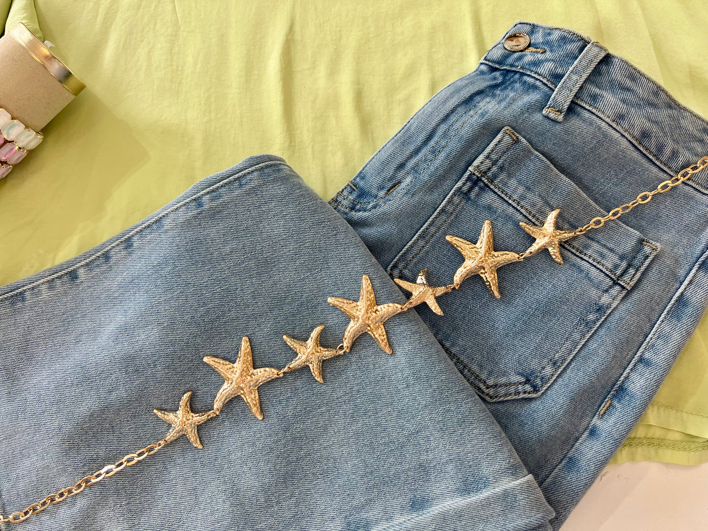 Ceinture bijoux SIRENAN - Etoiles de mer dorées