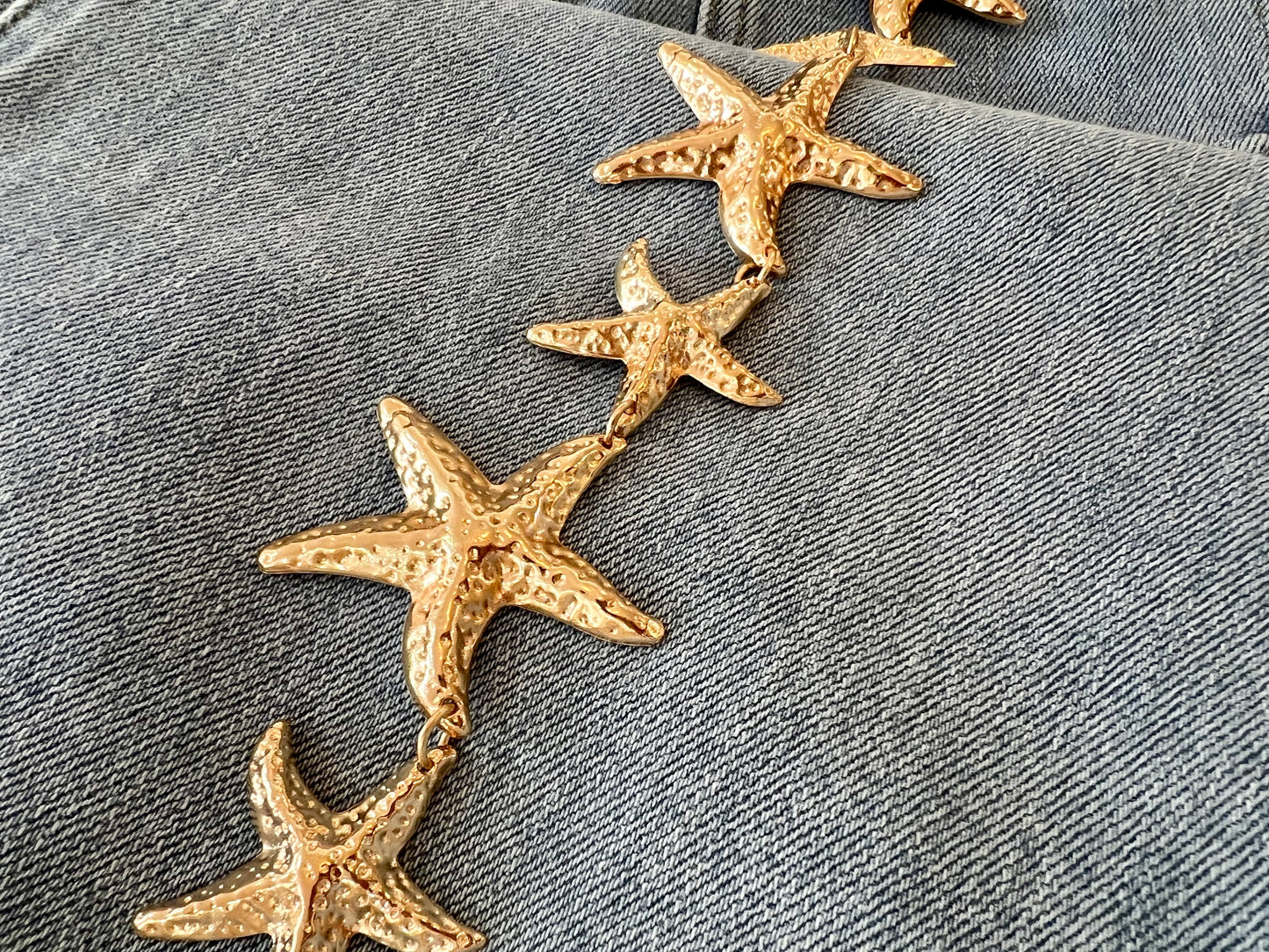 Ceinture bijoux SIRENAN - Etoiles de mer dorées