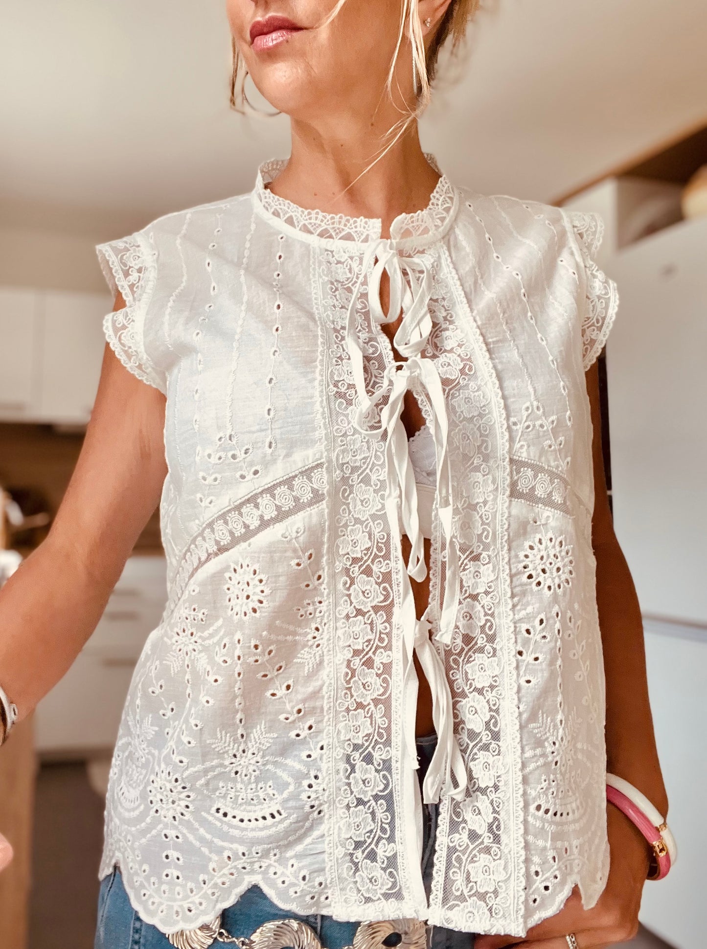 Blouse brodée CELIA