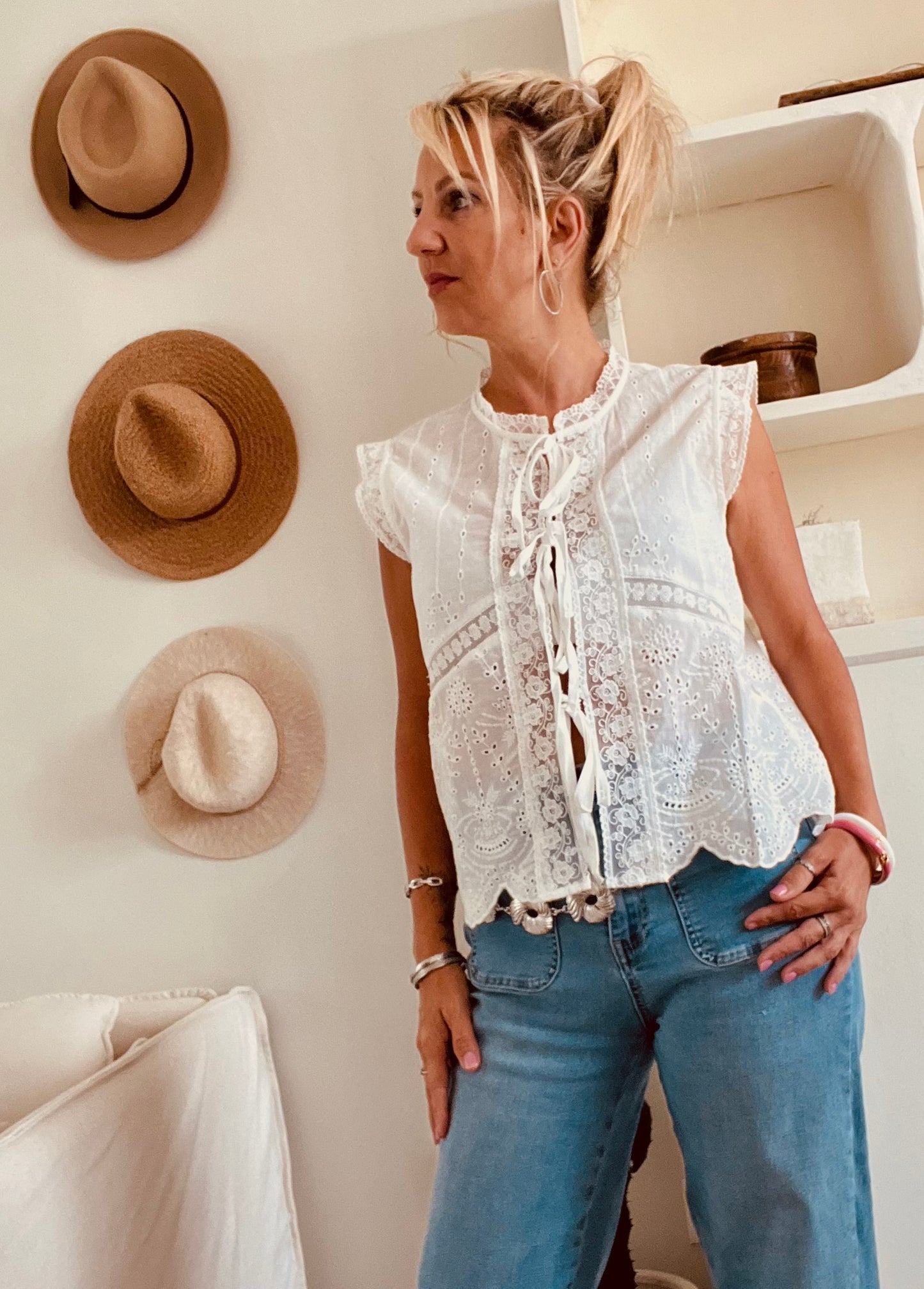 Blouse brodée CELIA