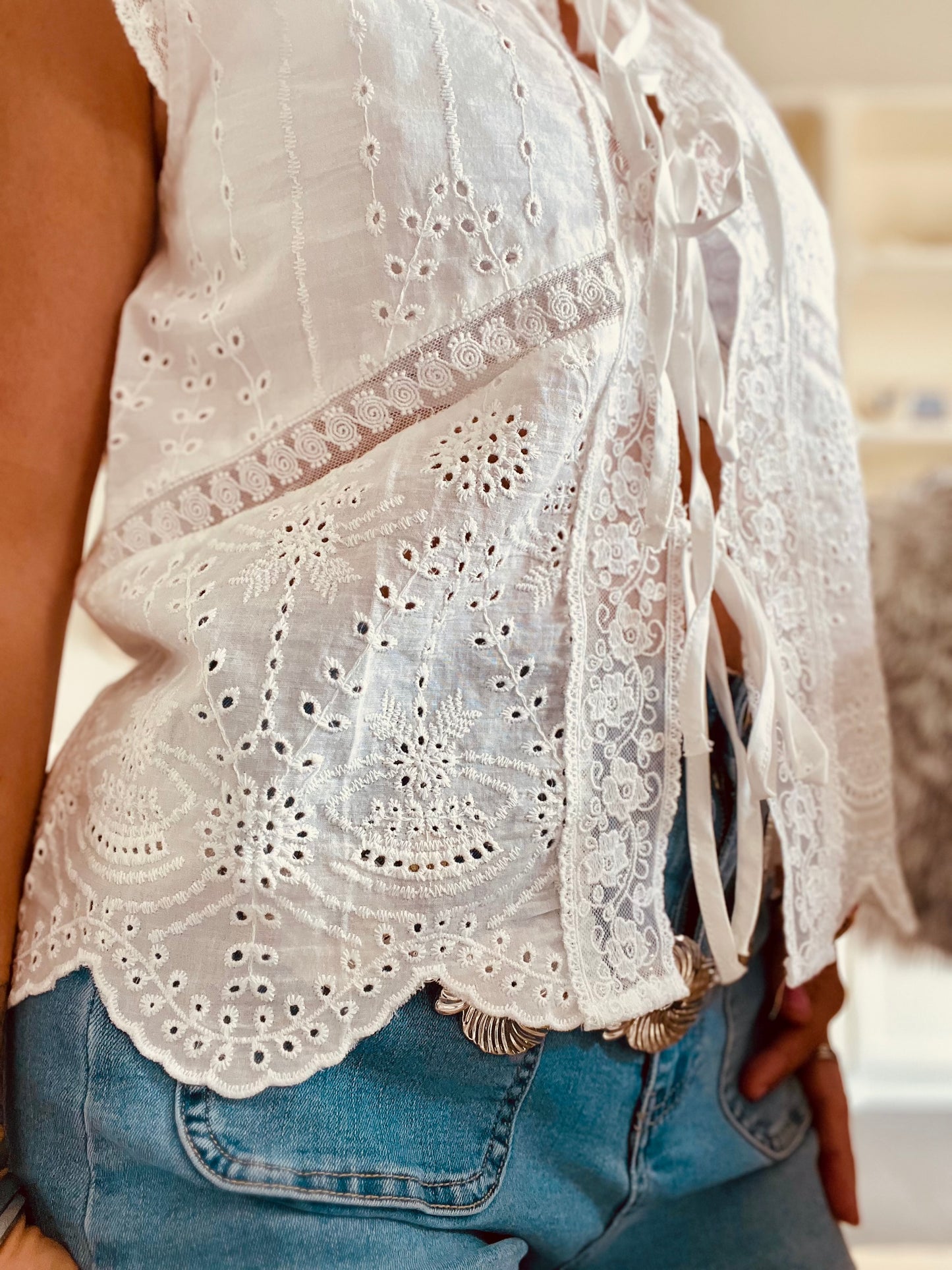 Blouse brodée CELIA