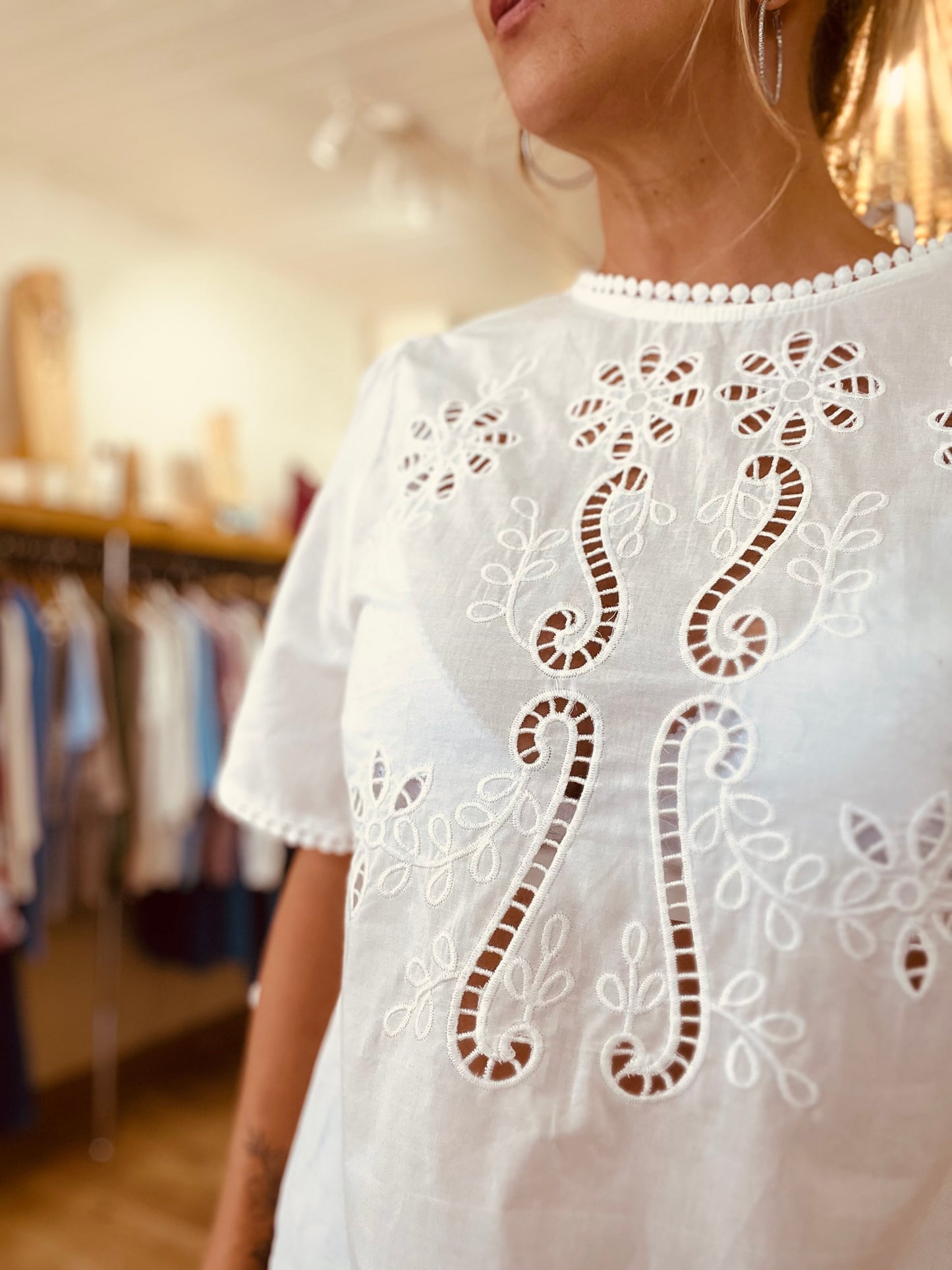 Blouse brodée LIVIA