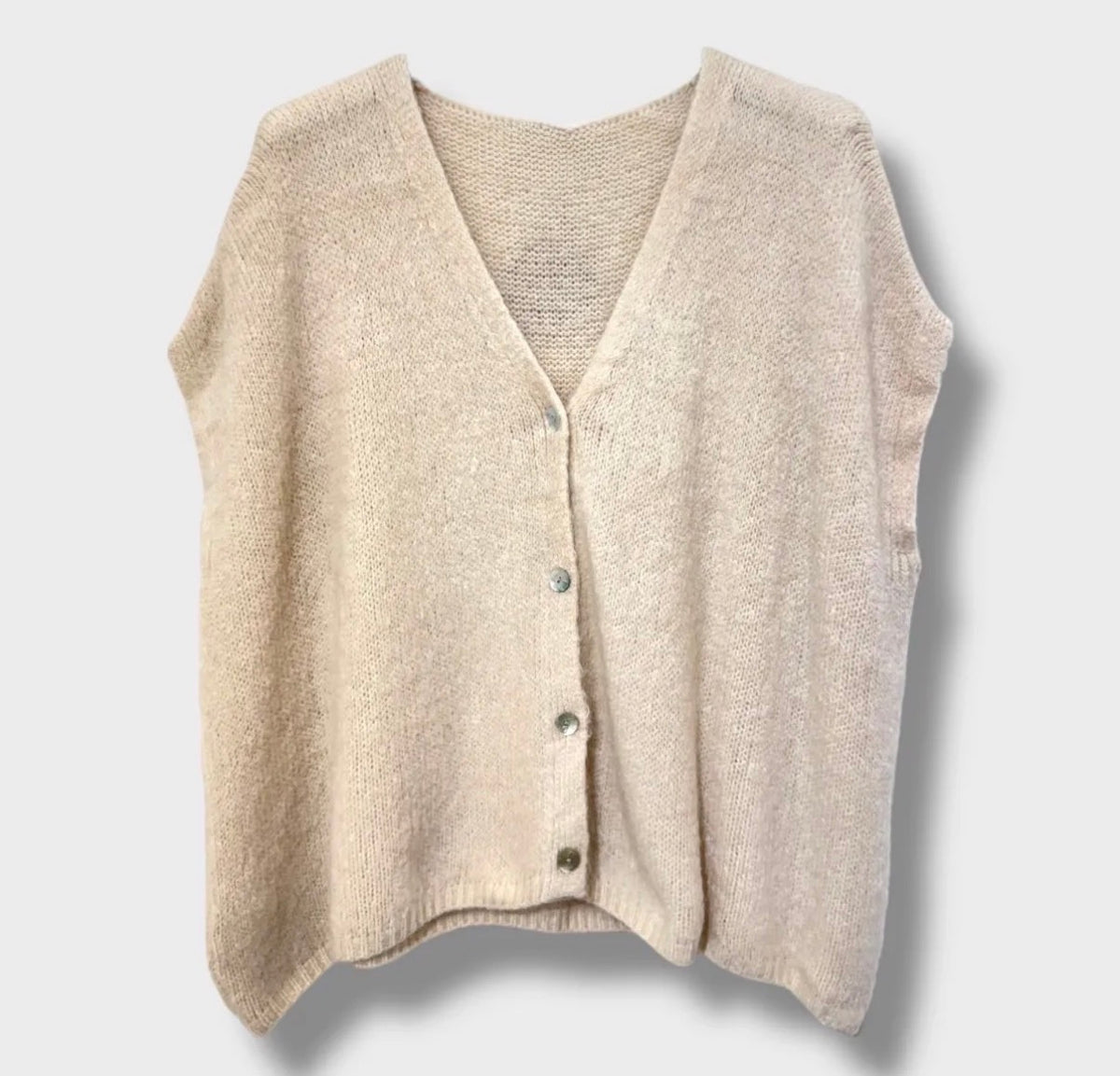 Gilet Muriel - Grande taille - Beige