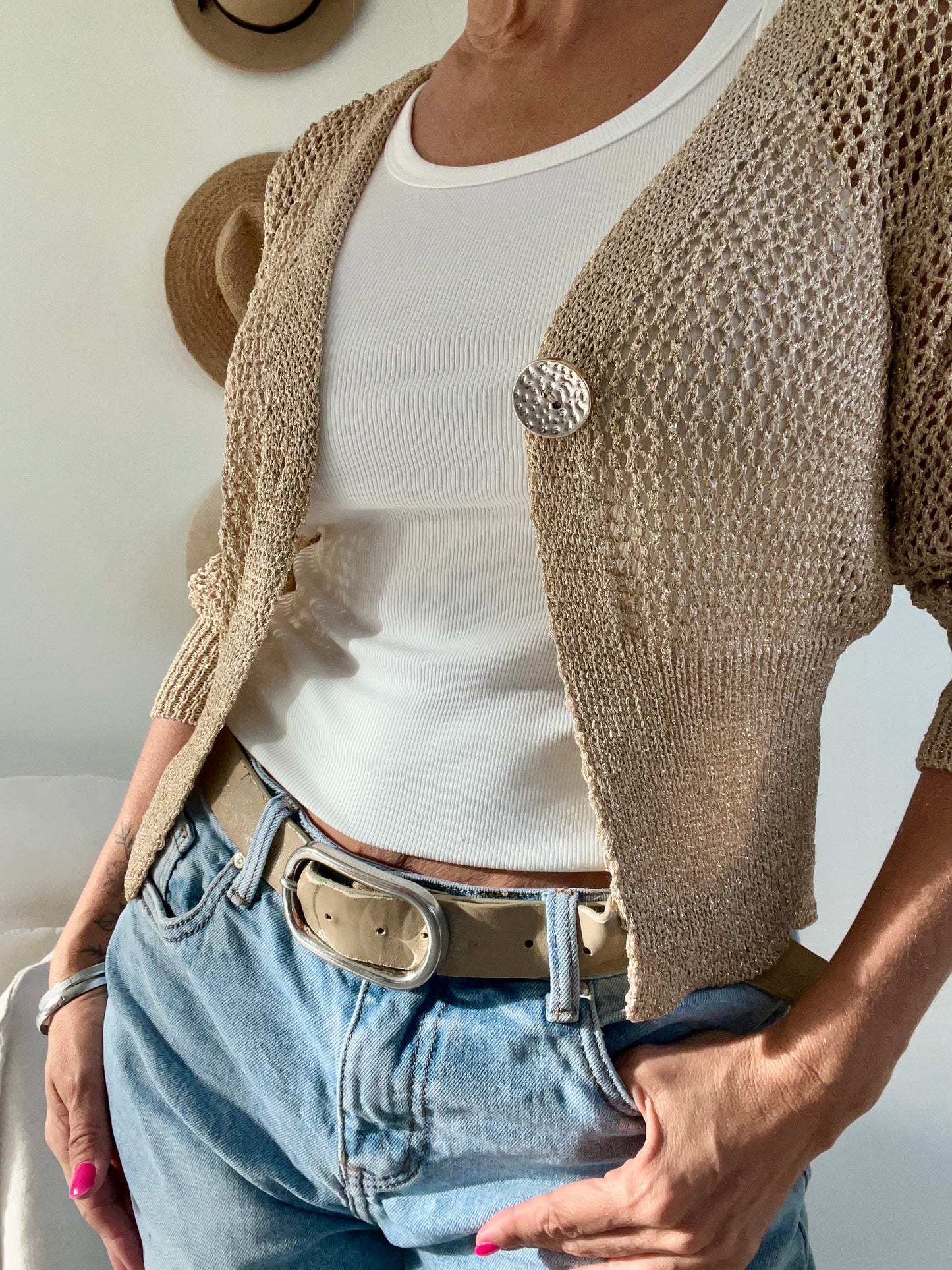 Cardigan Toscane doré