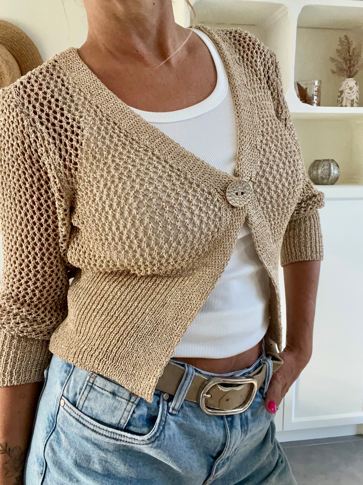 Cardigan Toscane doré