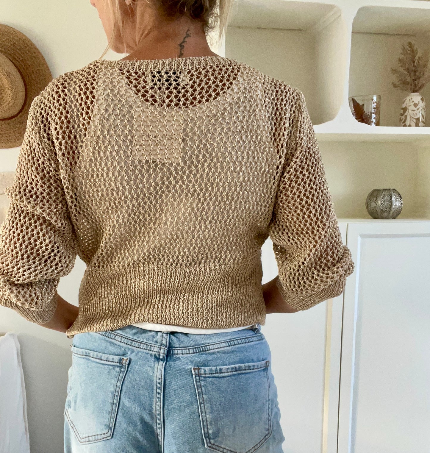 Cardigan Toscane doré