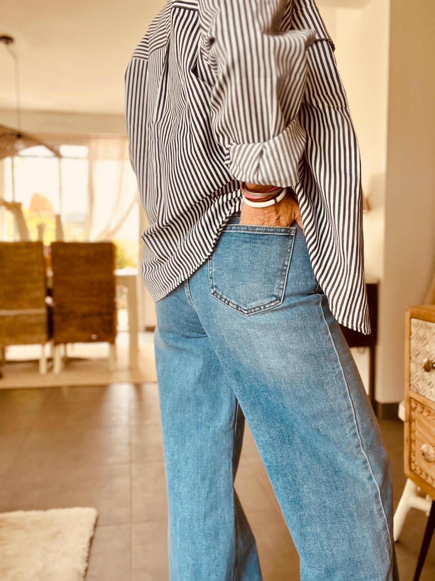 Jean Blue Sculpt- Wide Leg