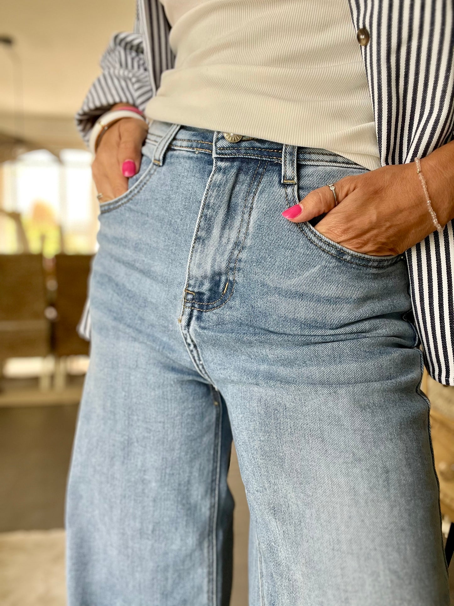 Jean Blue Sculpt- Wide Leg