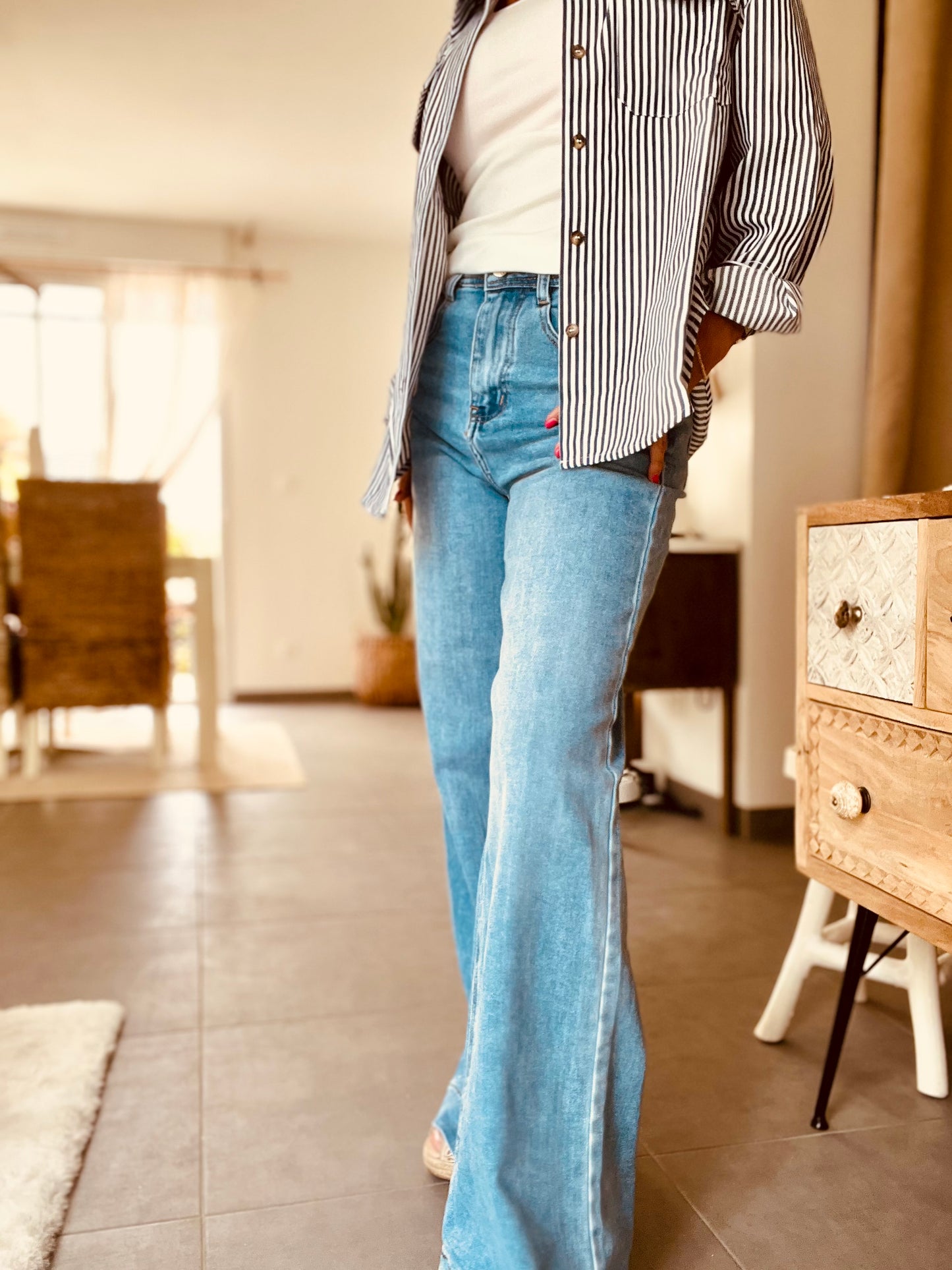 Jean Blue Sculpt- Wide Leg