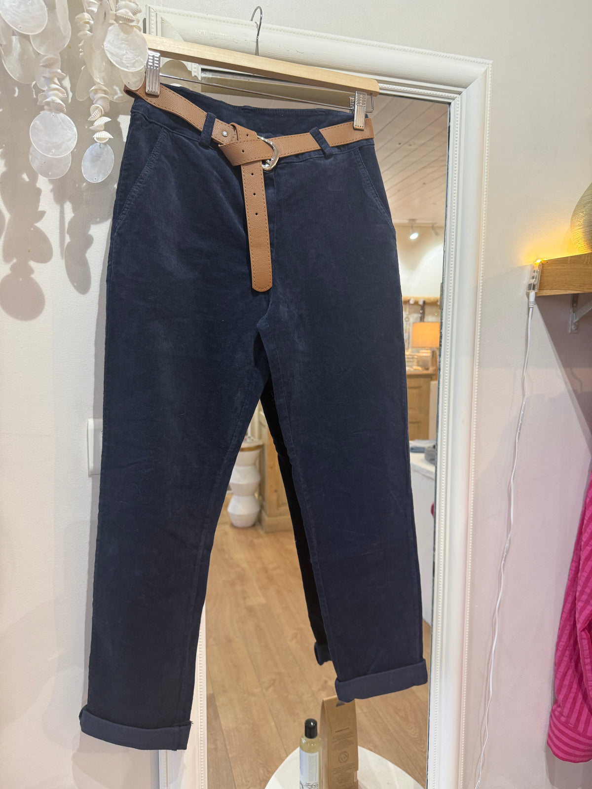 Pantalon chino velours - Marine
