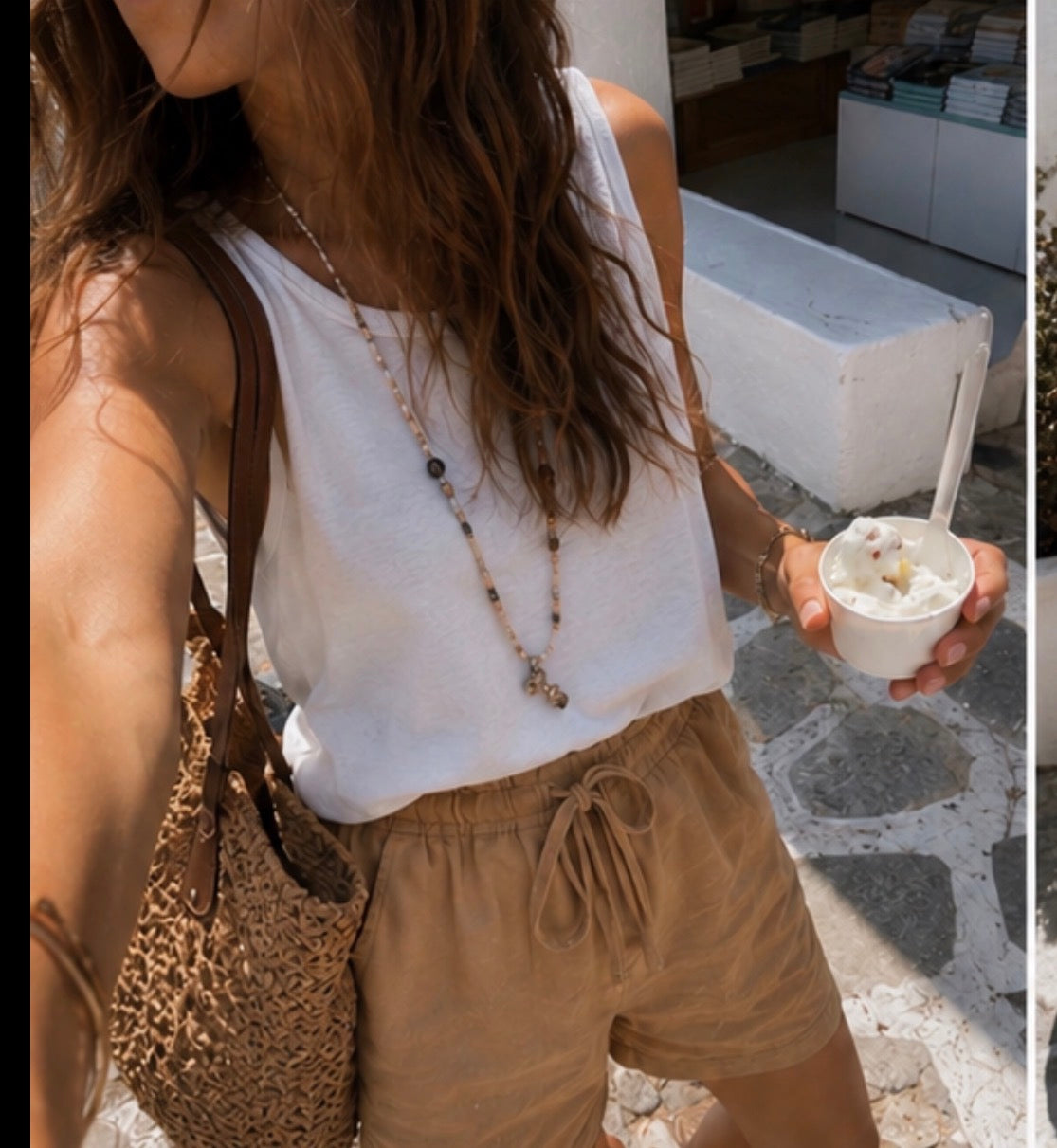 Short lin FÉLIX - Camel