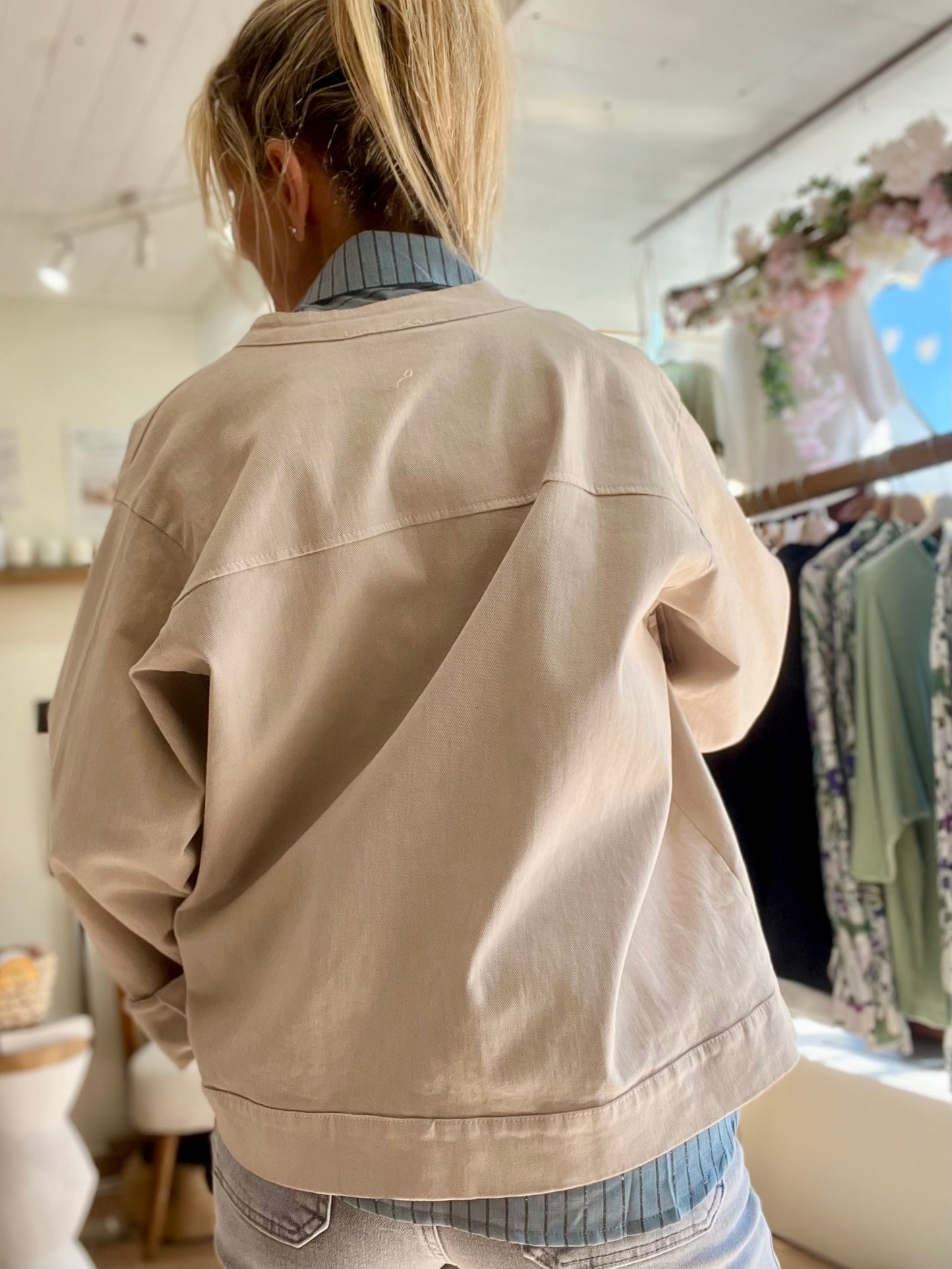 Veste en toile oversize - Beige