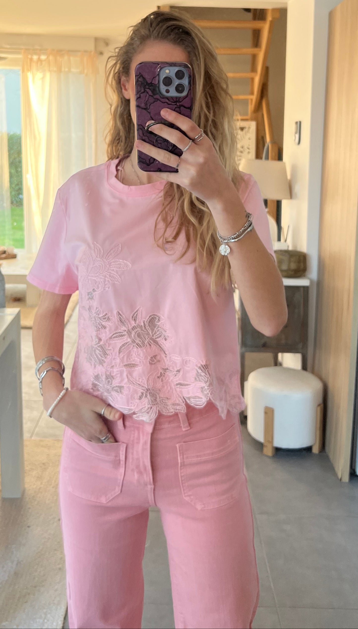 Tee-shirt CHARLINE rose