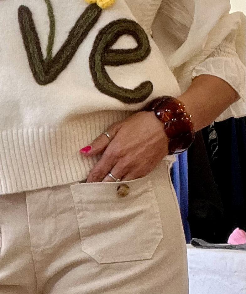 Pull débardeur - LOVE - écru