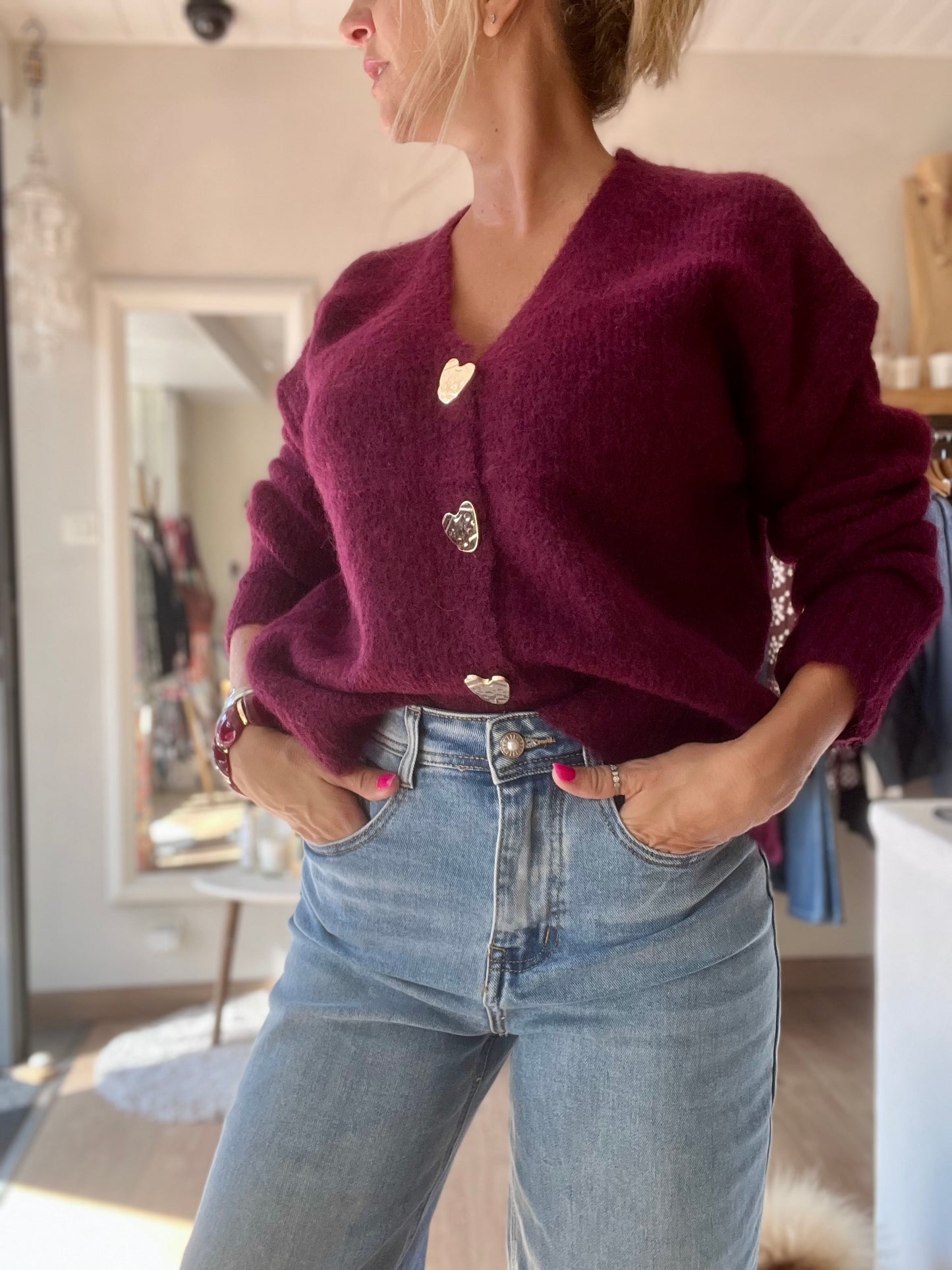 Gilet BIJOUX - Bordeaux