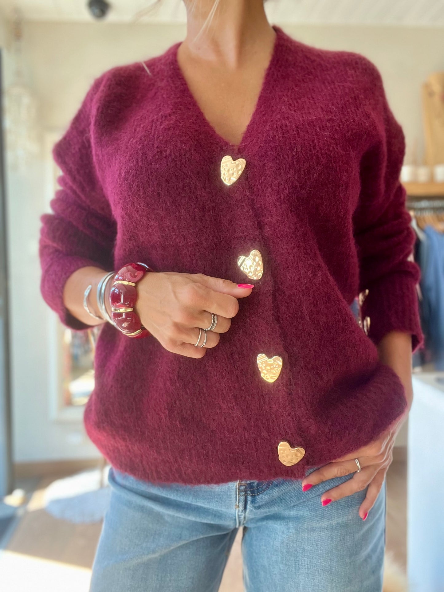Gilet BIJOUX - Bordeaux