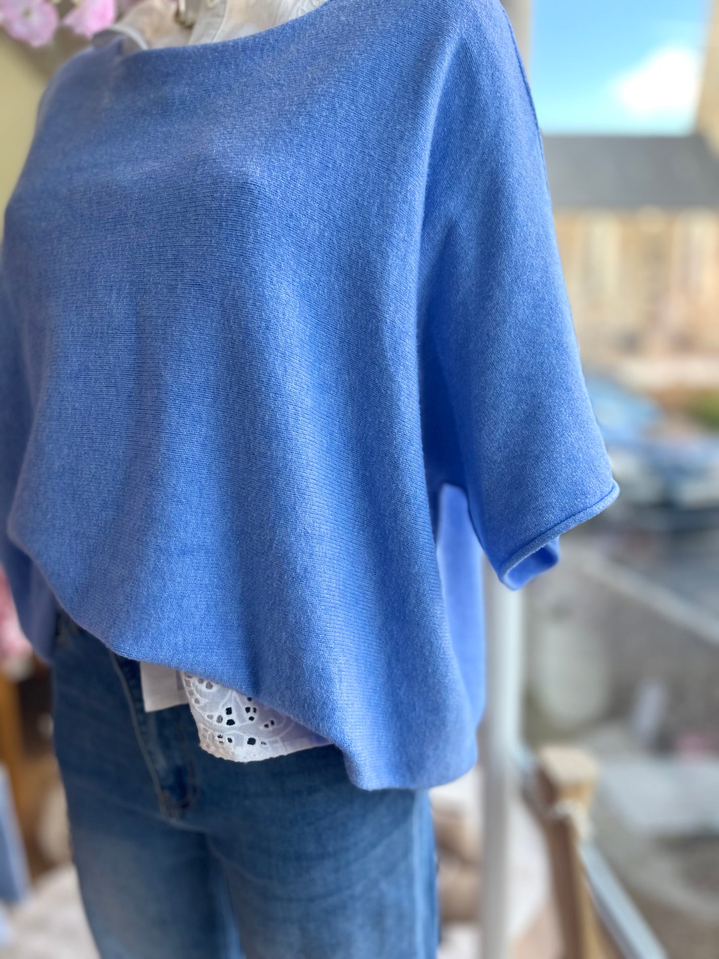 Pull ALBANE bleu azur