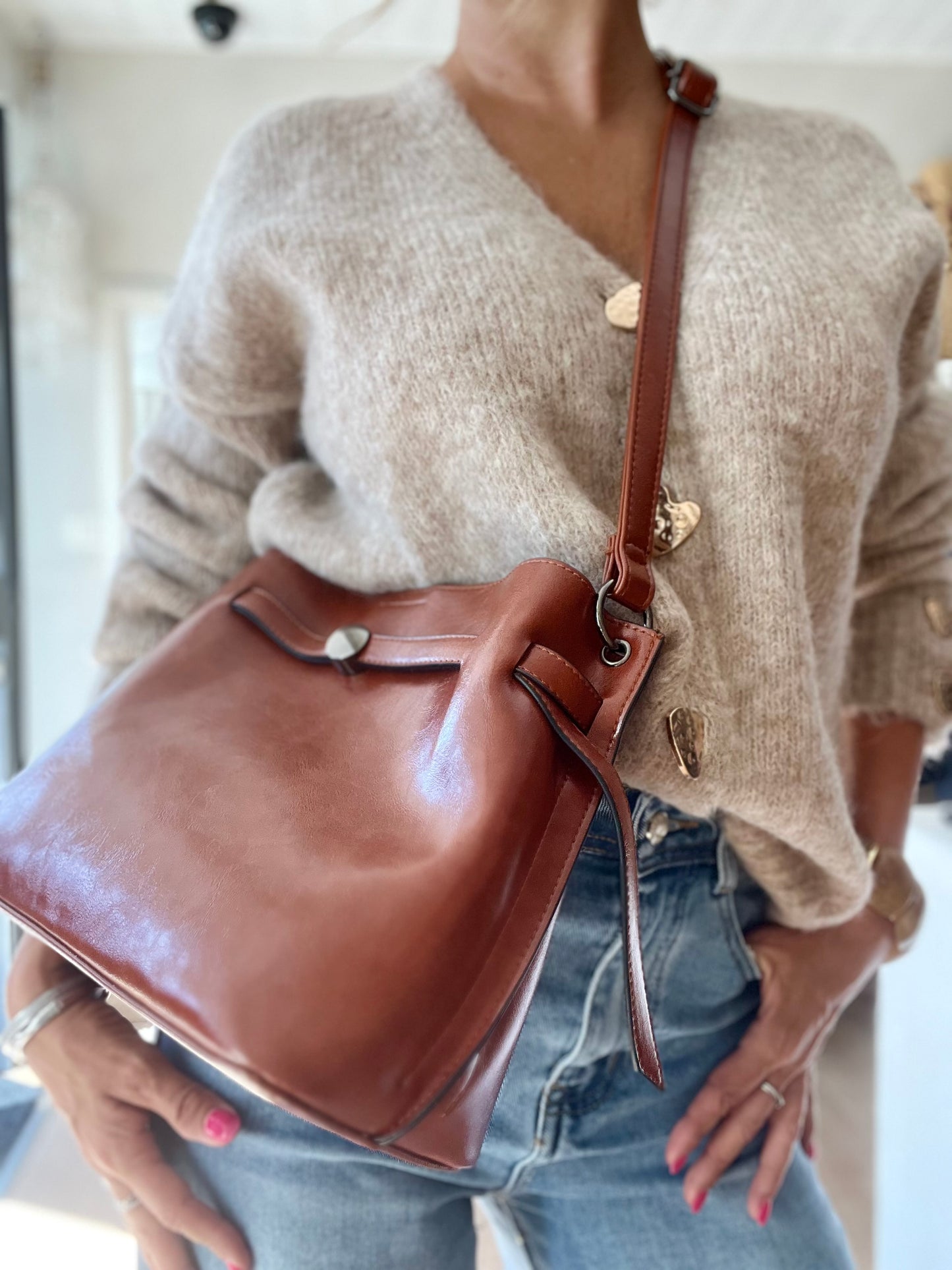 Gilet BIJOUX - Beige taupe