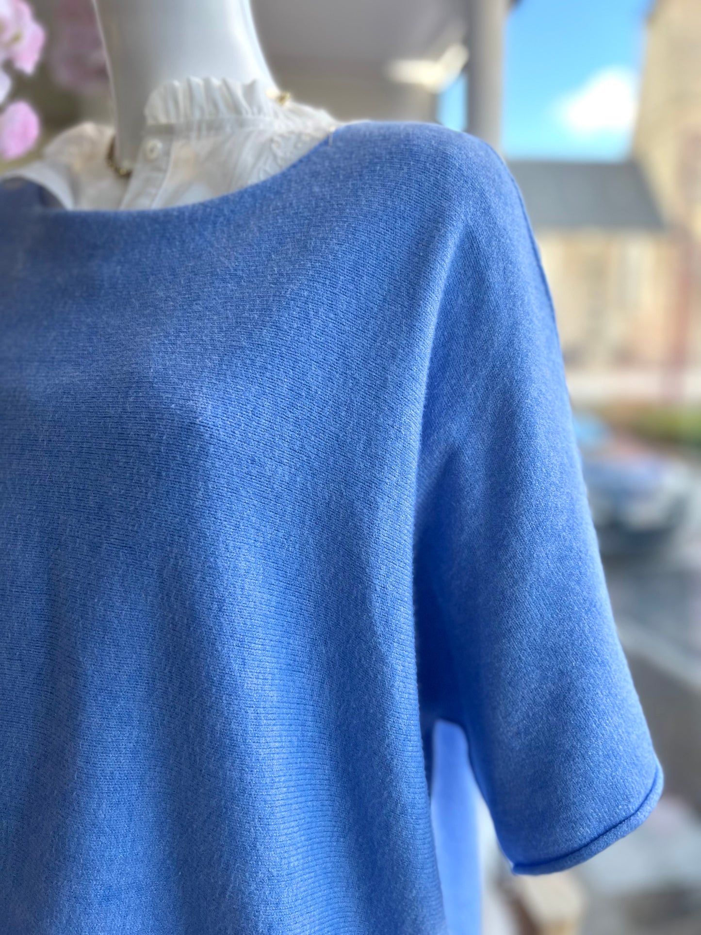 Pull ALBANE bleu azur