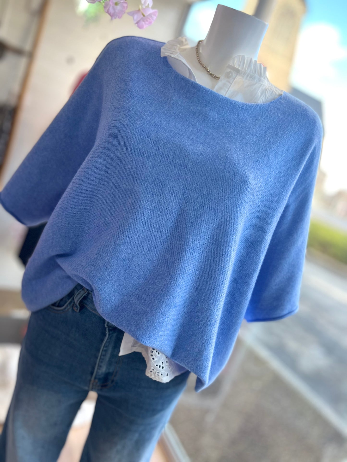Pull ALBANE bleu azur