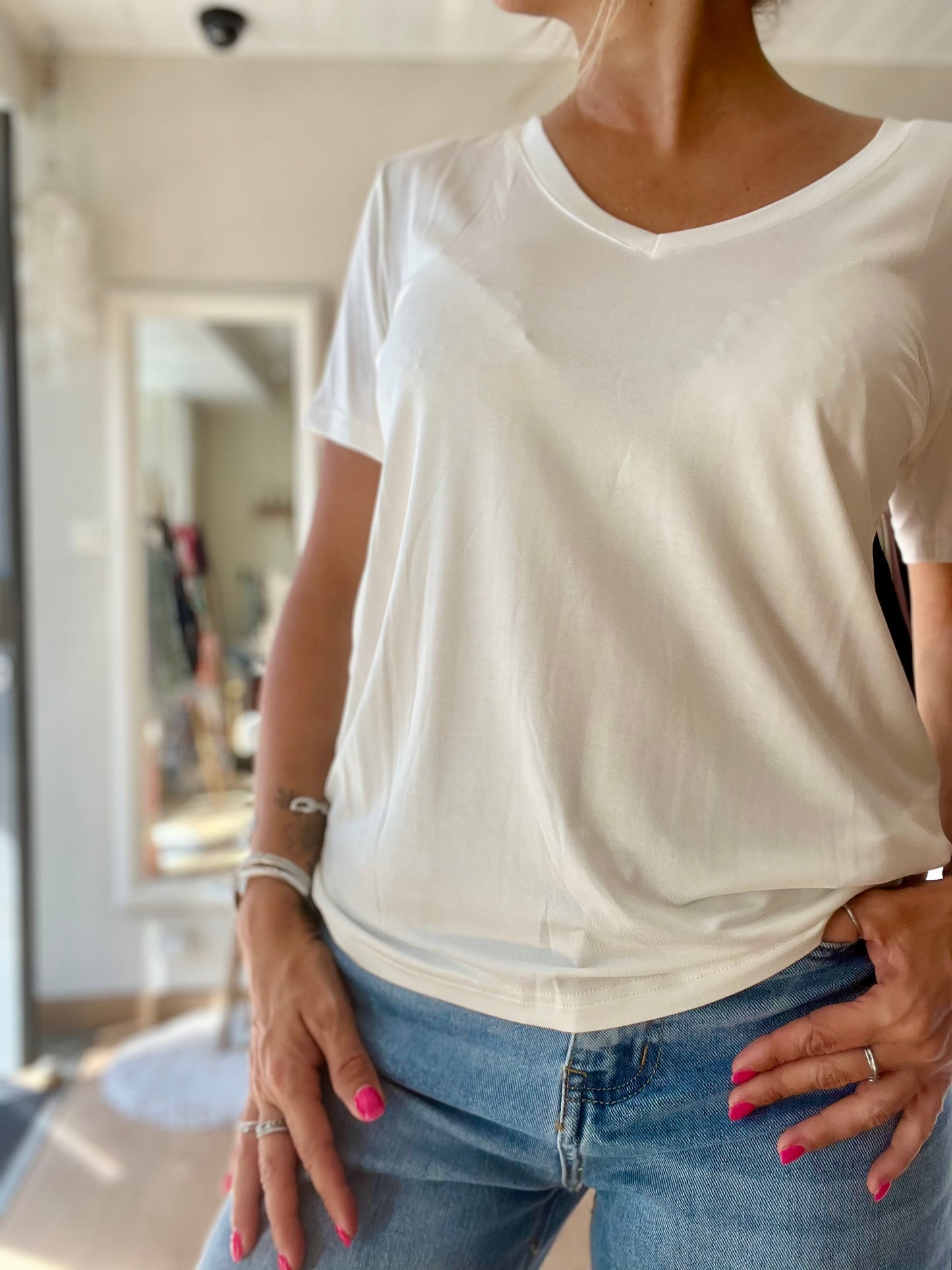 Tee-shirt "Douceur" blanc