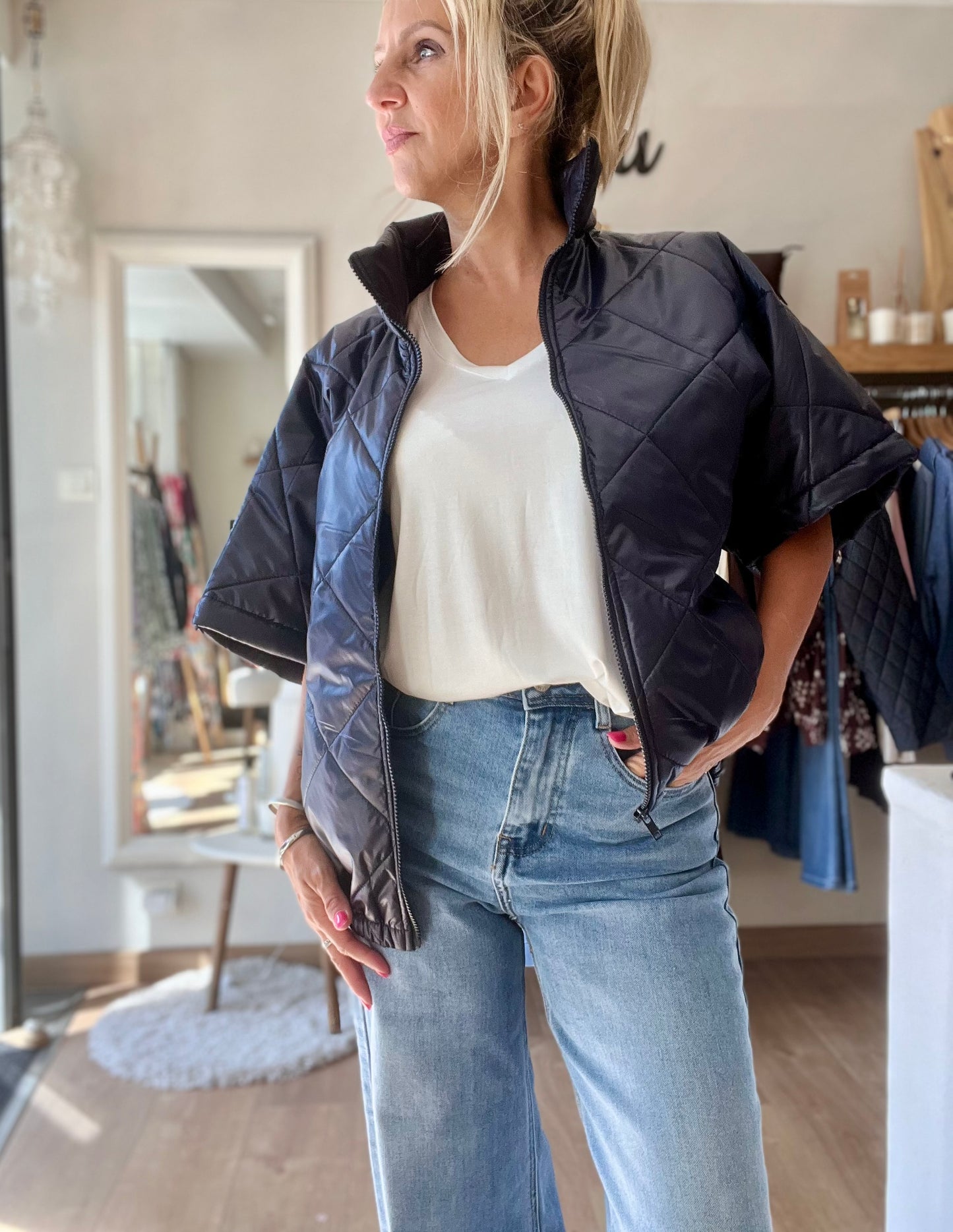 Veste matelassée Marine