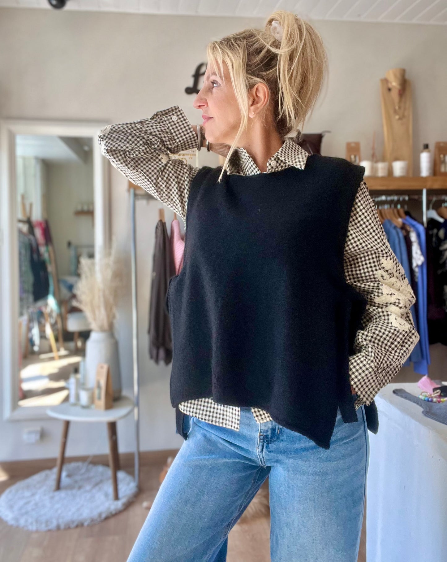 Blouse Vichy Fleurie