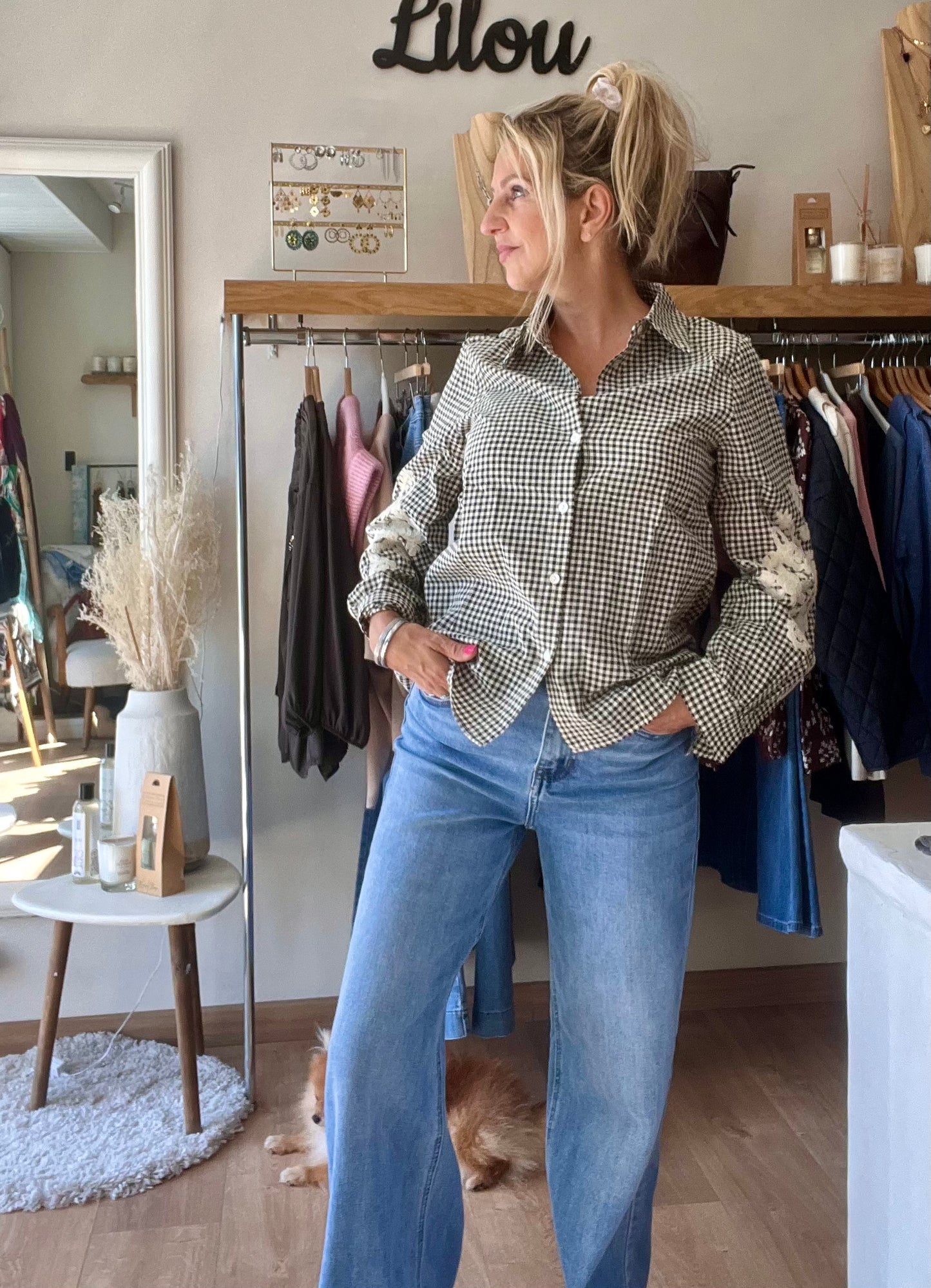 Blouse Vichy Fleurie