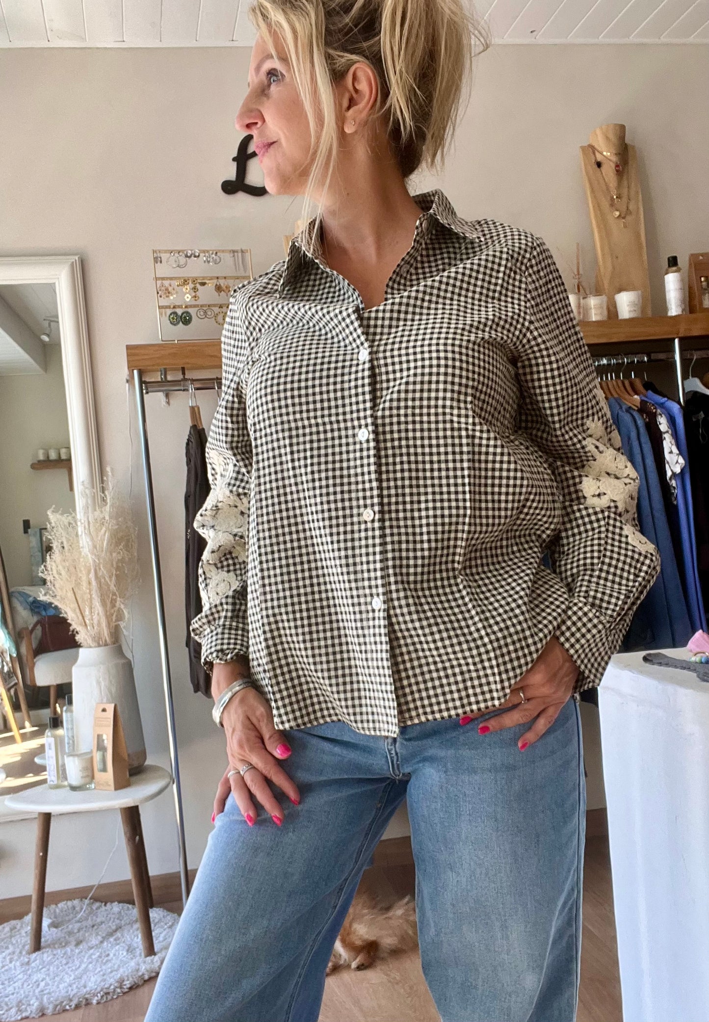 Blouse Vichy Fleurie