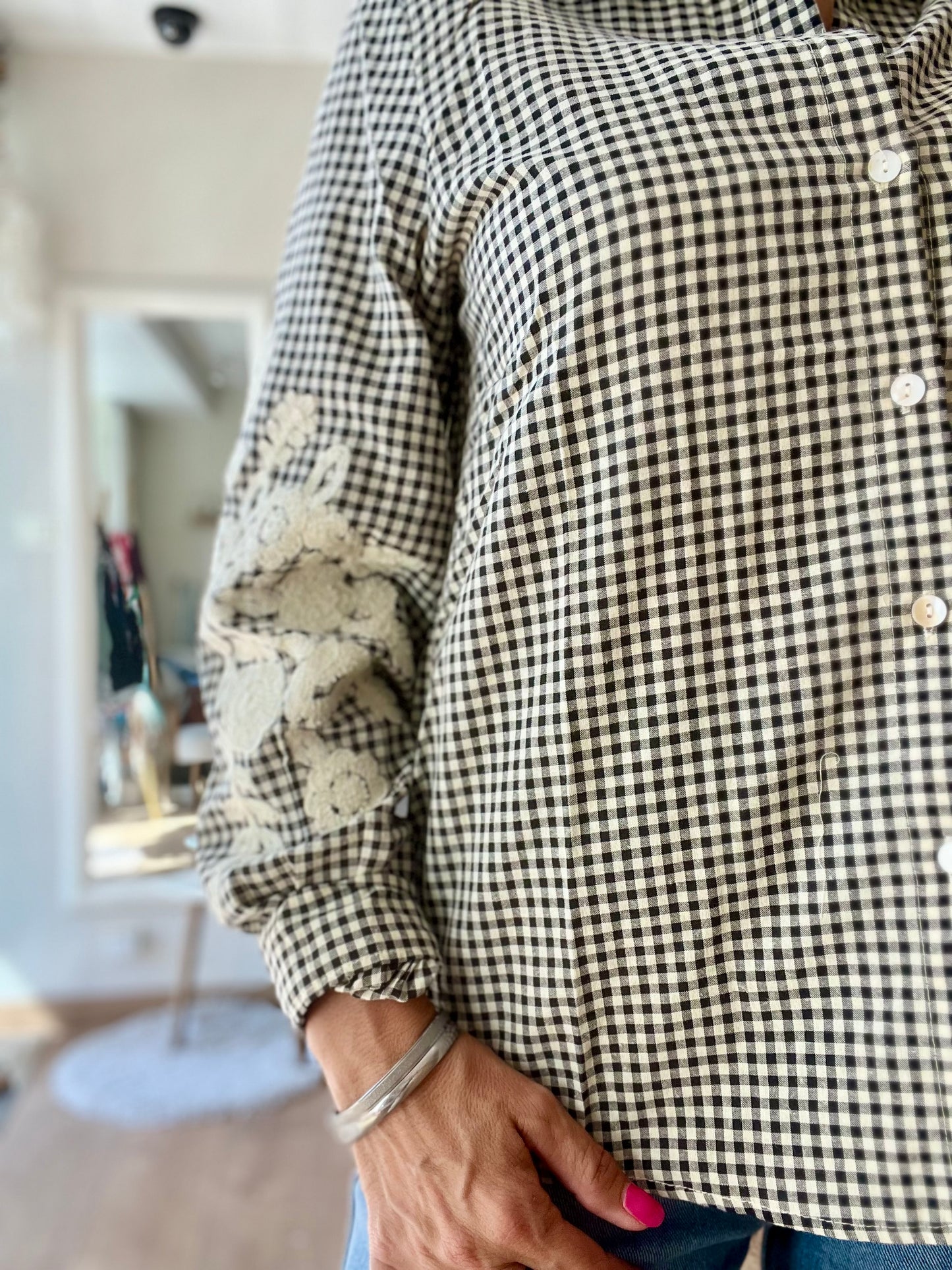 Blouse Vichy Fleurie