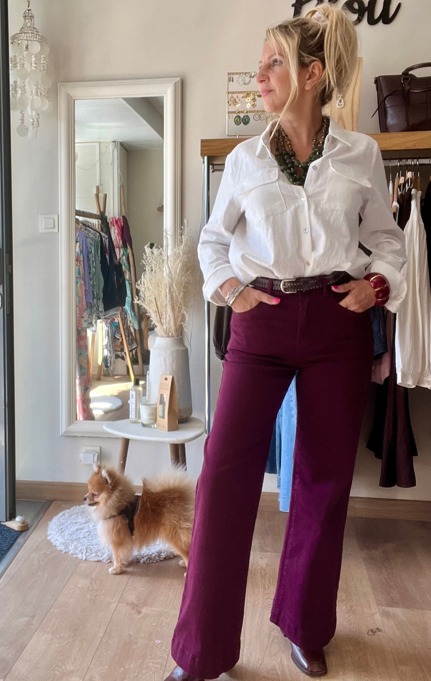 Pantalon AMARA - Bordeaux