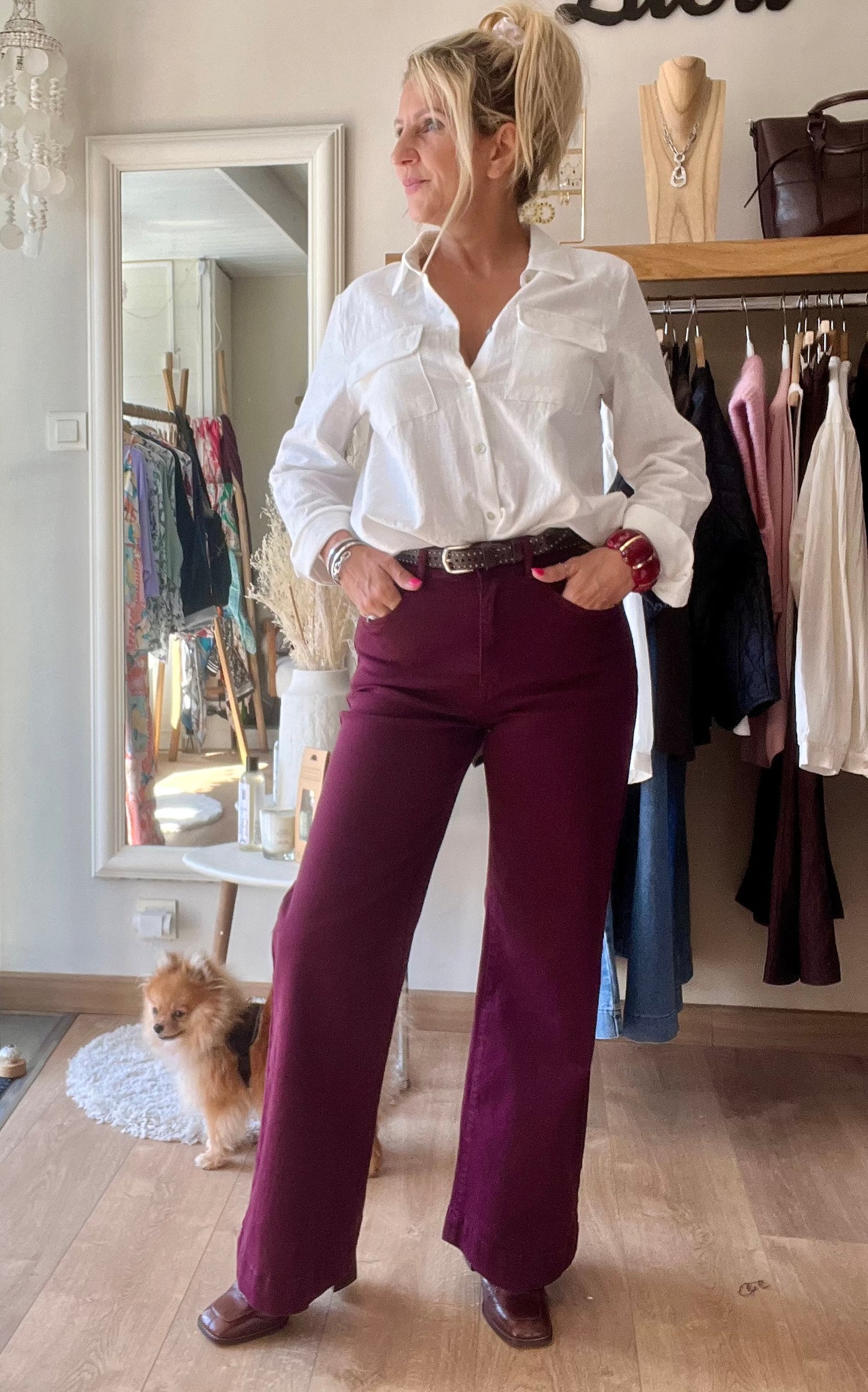 Pantalon AMARA - Bordeaux