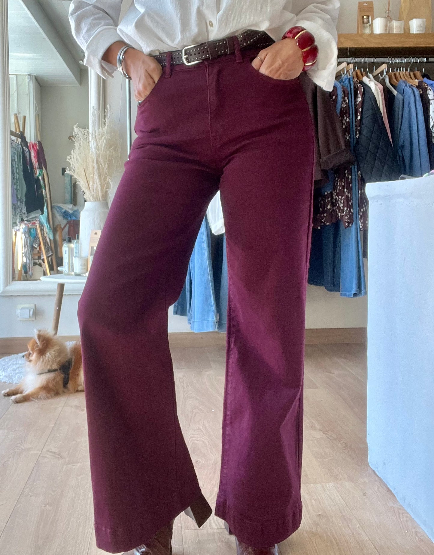 Pantalon AMARA - Bordeaux