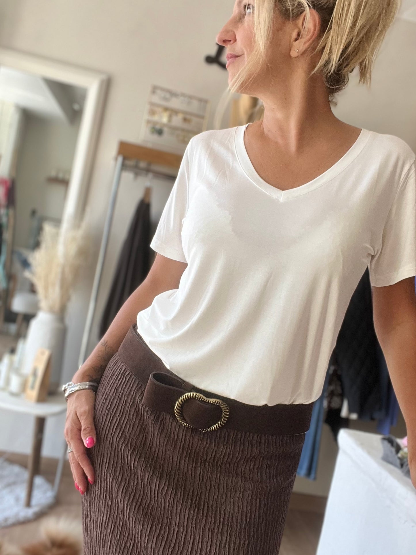 Tee-shirt "Douceur" blanc