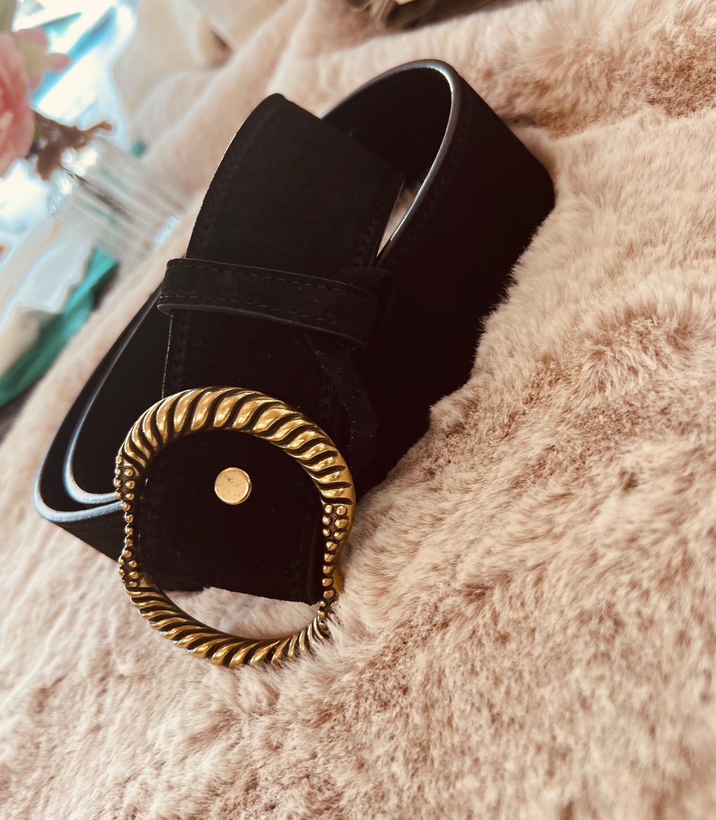Ceinture cuir vachette noir