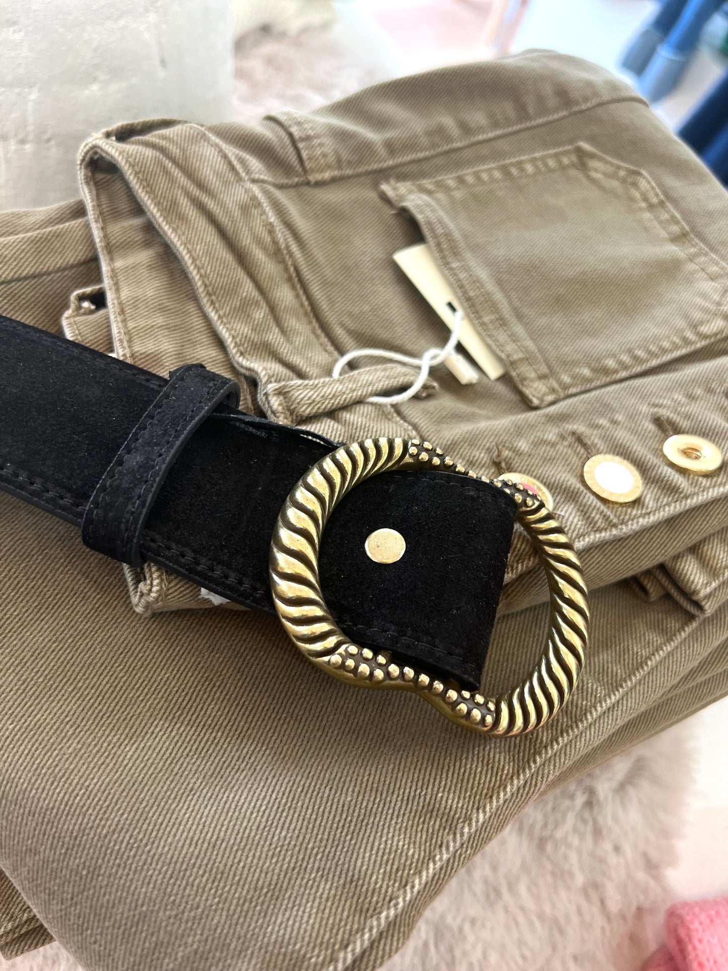 Ceinture cuir vachette noir