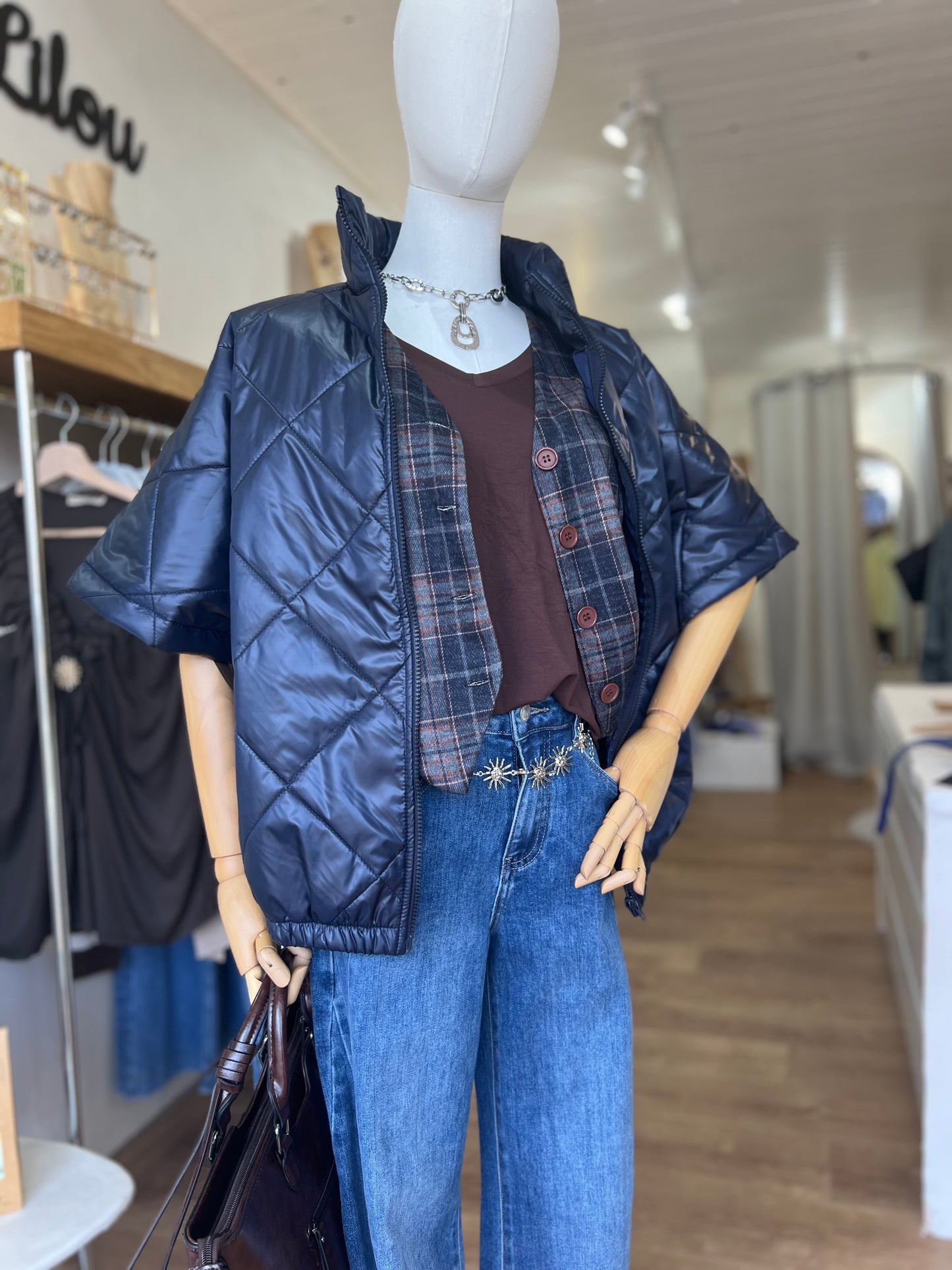 Veste matelassée Marine