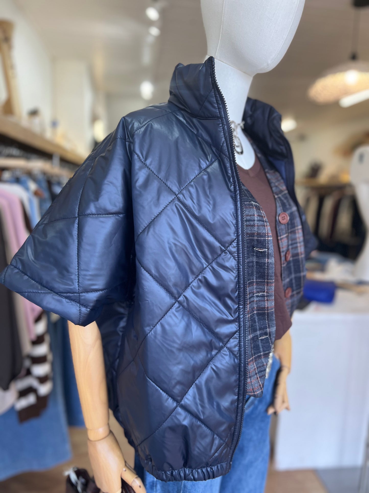 Veste matelassée Marine