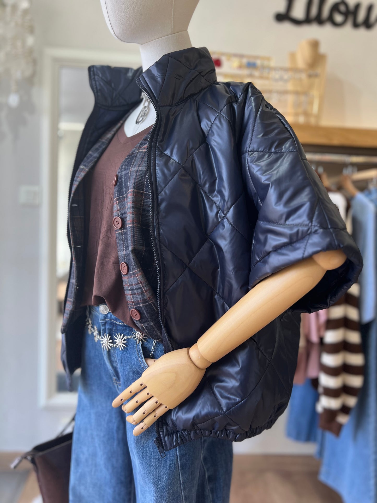 Veste matelassée Marine