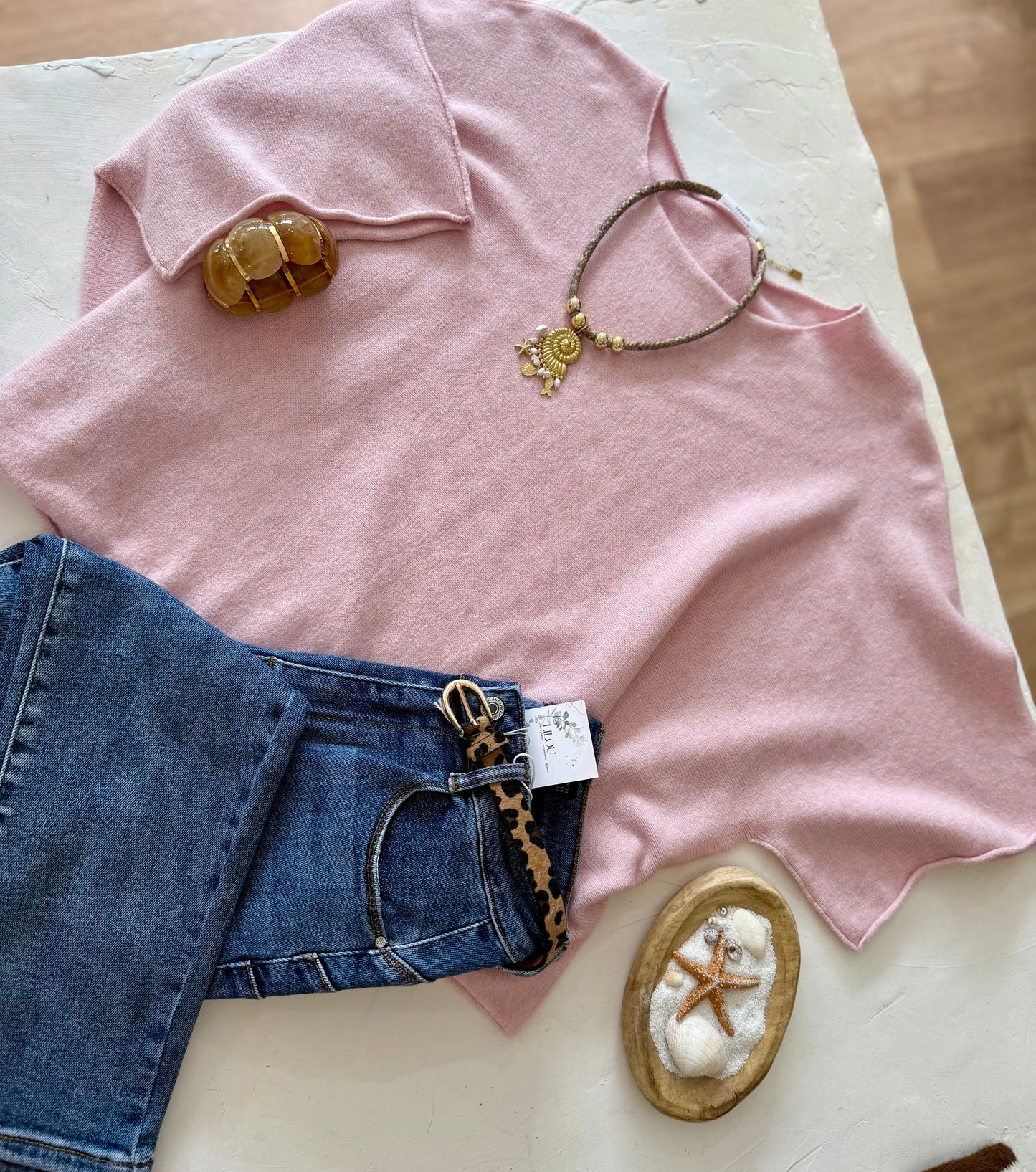 Pull oversize "MILA"- Douceur Italienne rose
