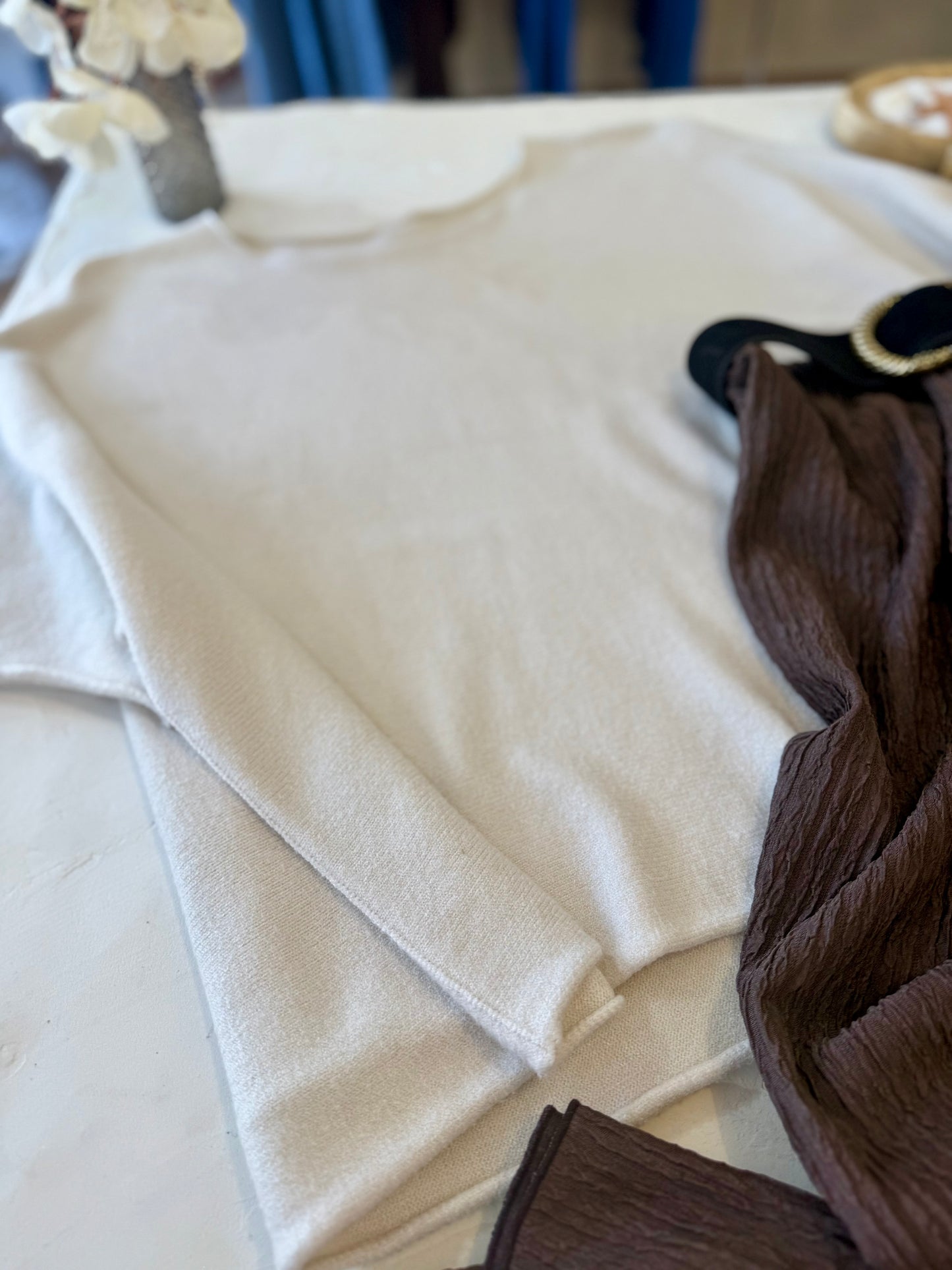 Pull oversize "MILA"- Douceur Italienne beige