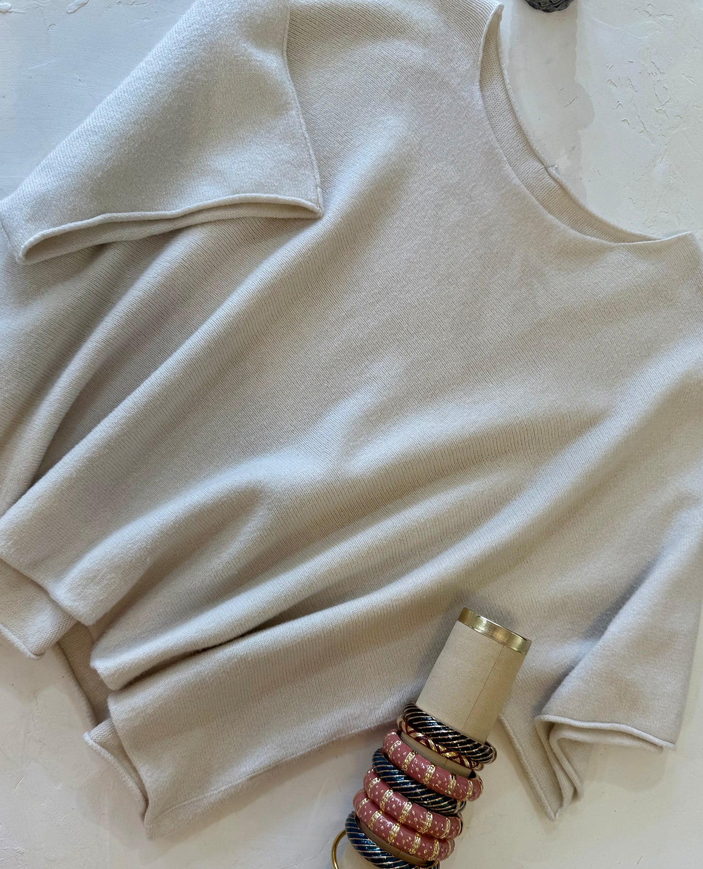 Pull oversize "MILA"- Douceur Italienne beige