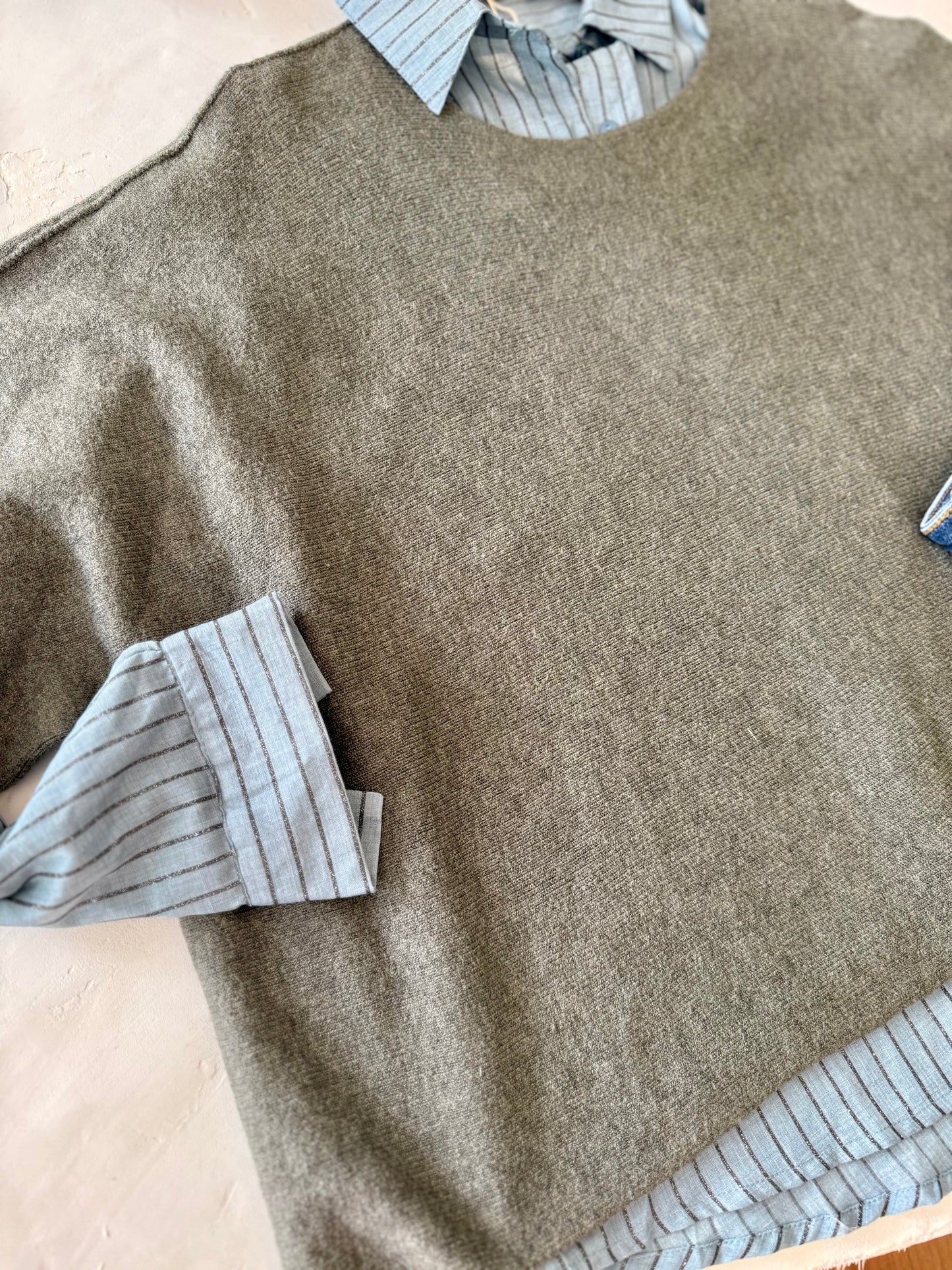 Pull oversize "MILA"- Douceur Italienne KAKI