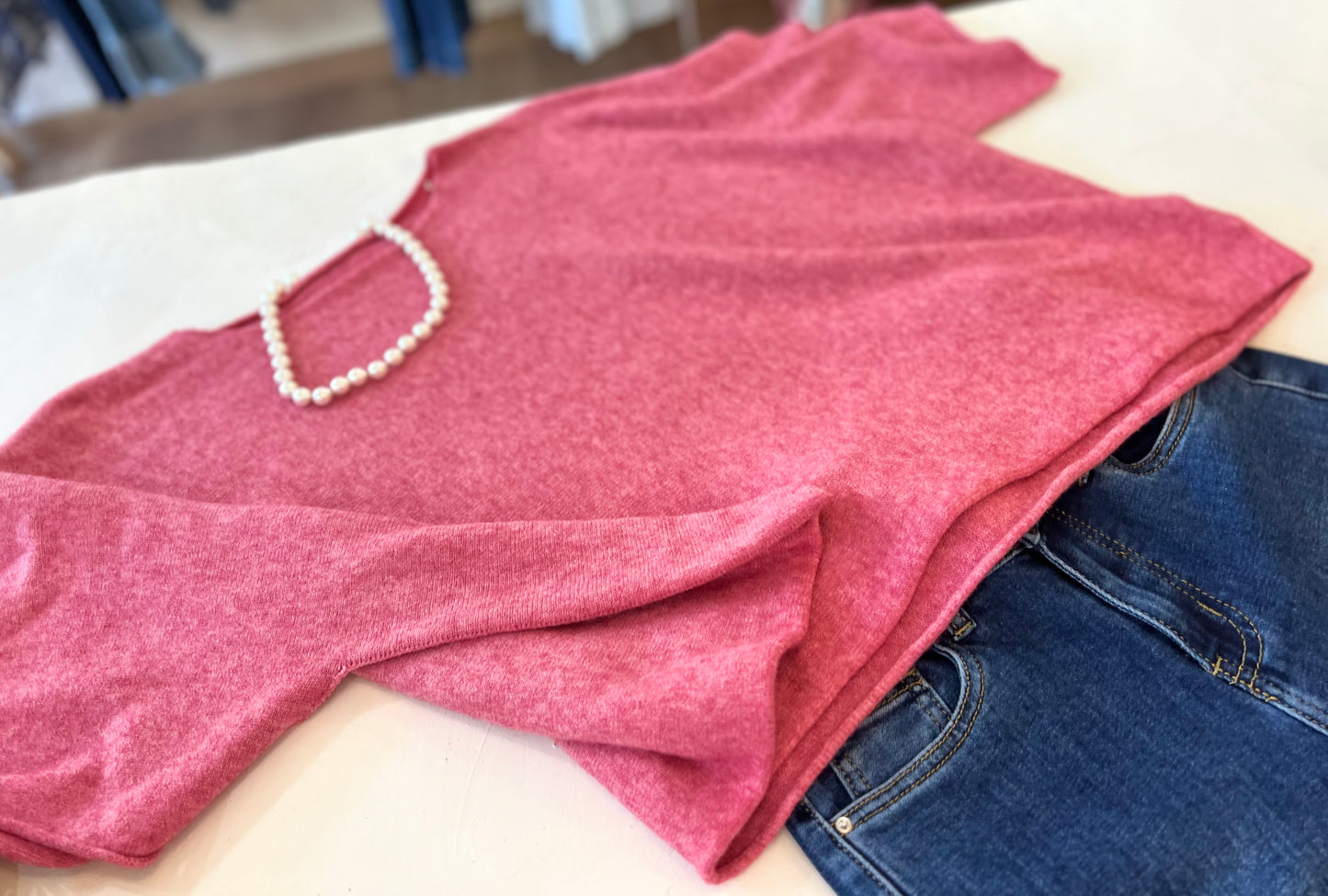 Pull ALBANE VIEUX ROSE