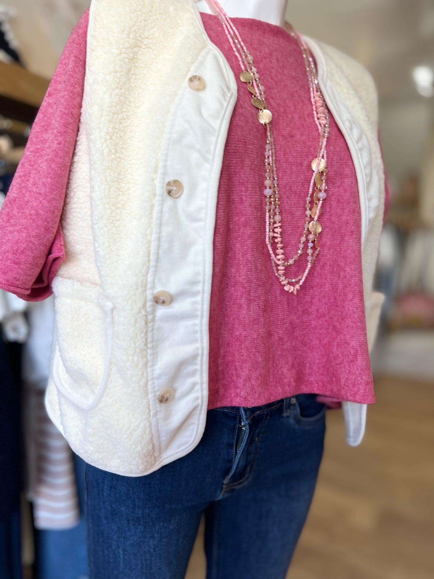 Pull ALBANE VIEUX ROSE